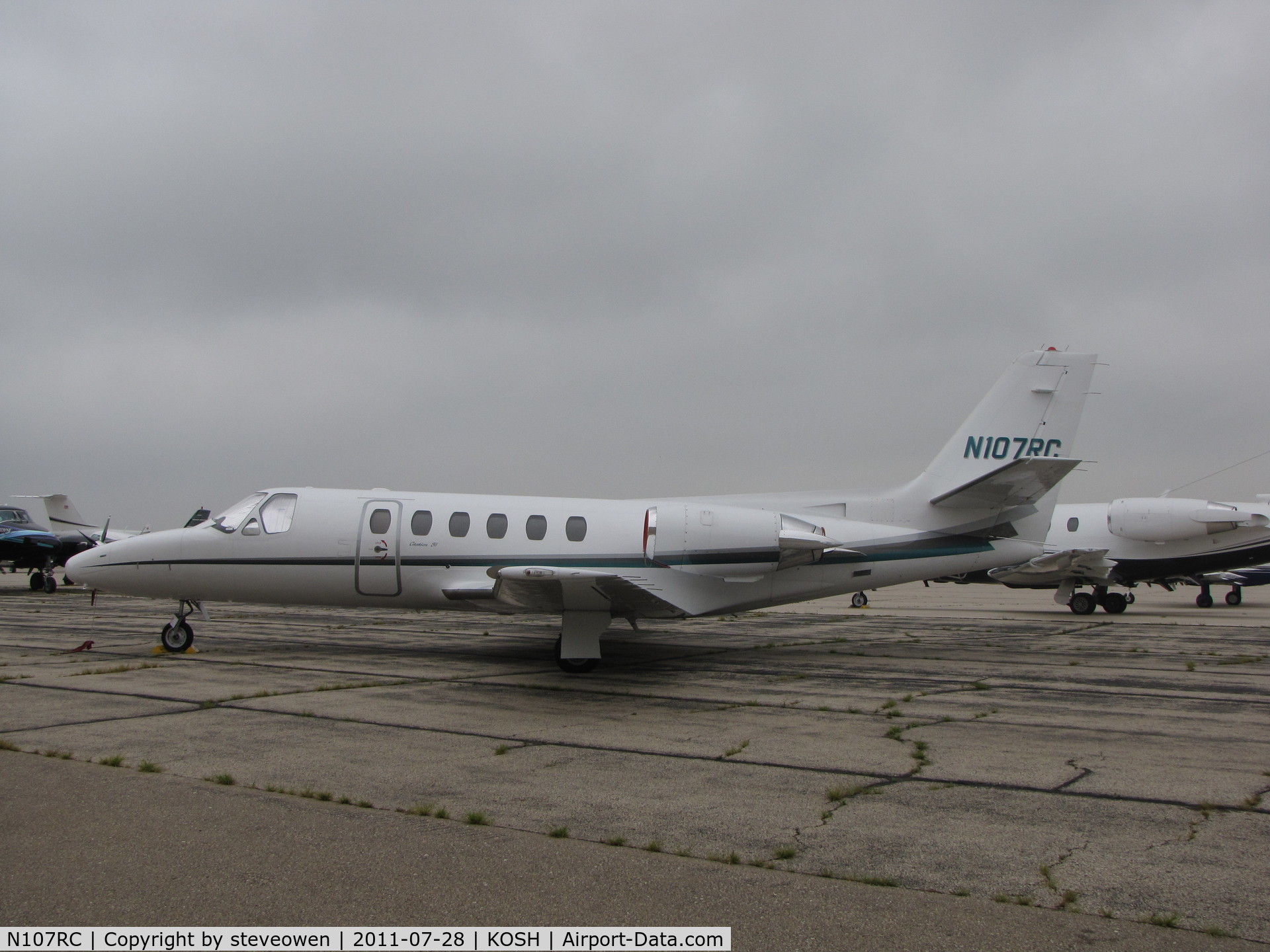 N107RC, 1988 Cessna S550 Citation IIS C/N S550-0150, Orion FBO Ramp during EAA2011