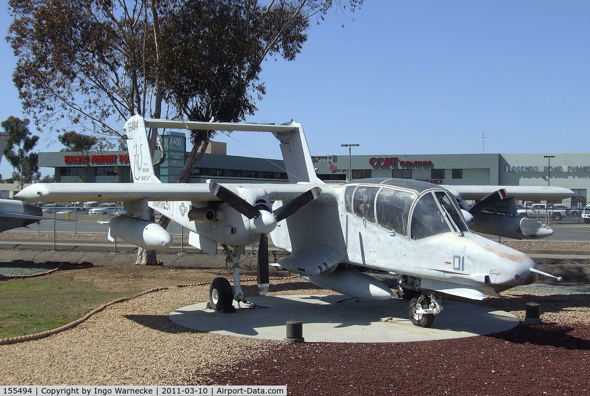 155494, 1968 North American Rockwell OV-10D Bronco C/N 305-105, North American OV-10D Bronco at the Flying Leatherneck Aviation Museum, Miramar CA