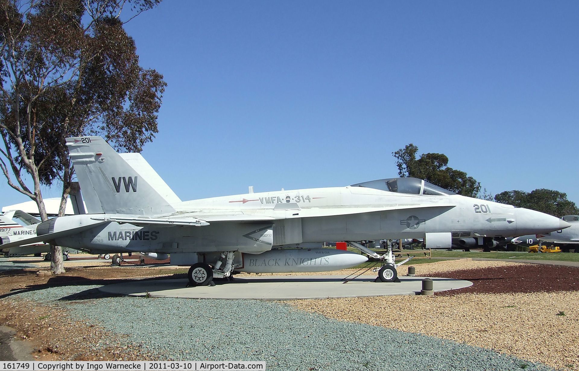 161749, McDonnell Douglas F/A-18A Hornet C/N 0108/A077, McDonnell Douglas F/A-18A Hornet at the Flying Leatherneck Aviation Museum, Miramar CA