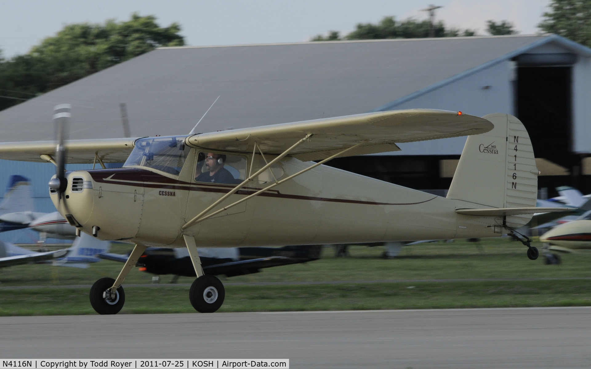 N4116N, 1947 Cessna 140 C/N 13574, AIRVENTURE 2011