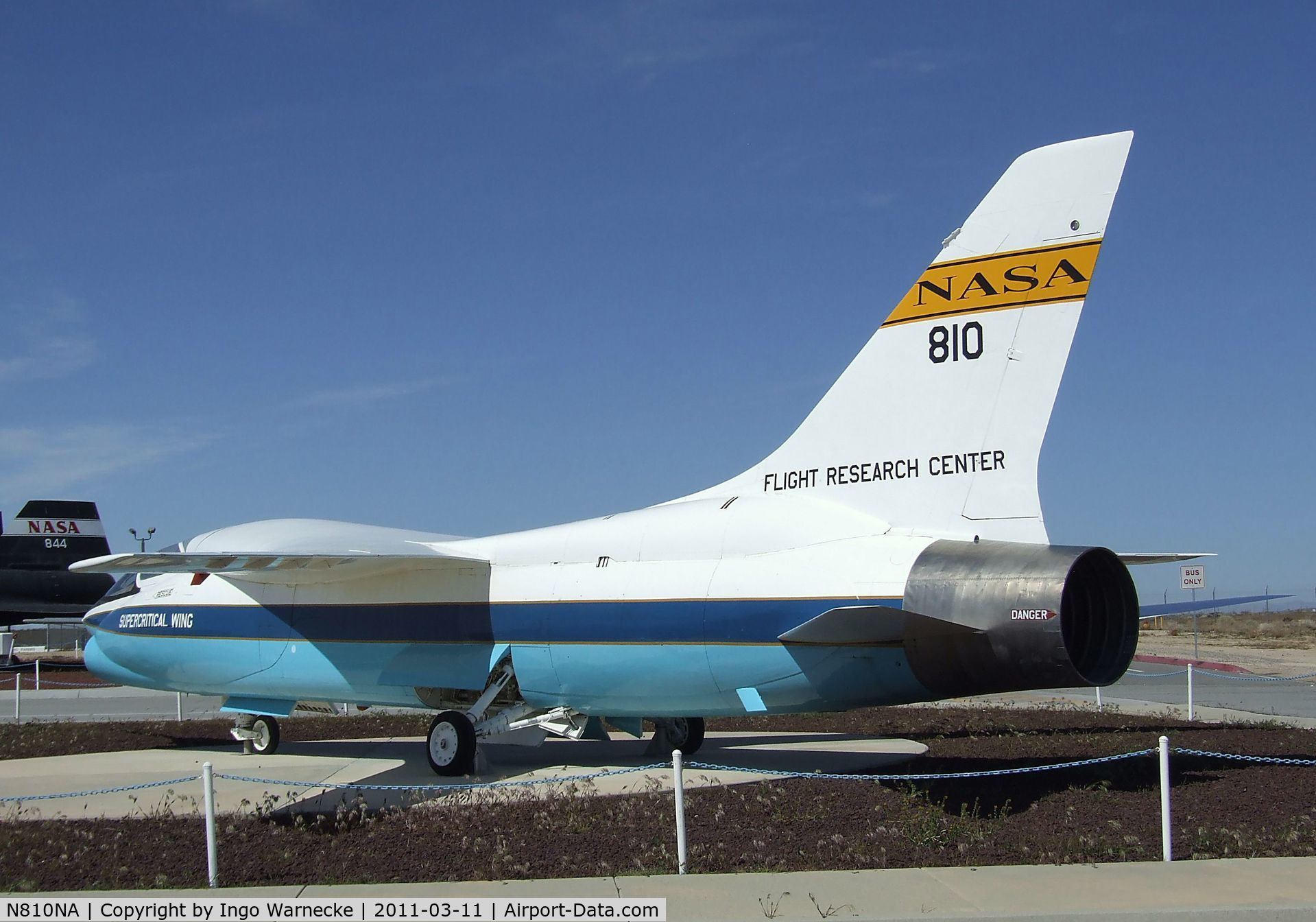 N810NA, Vought F-8A SCW Crusader C/N Not found (USN141353), Vought F-8A SCW (SuperCritical Wing) Crusader at the NASA Dryden Flight Research Center, Edwards AFB, CA