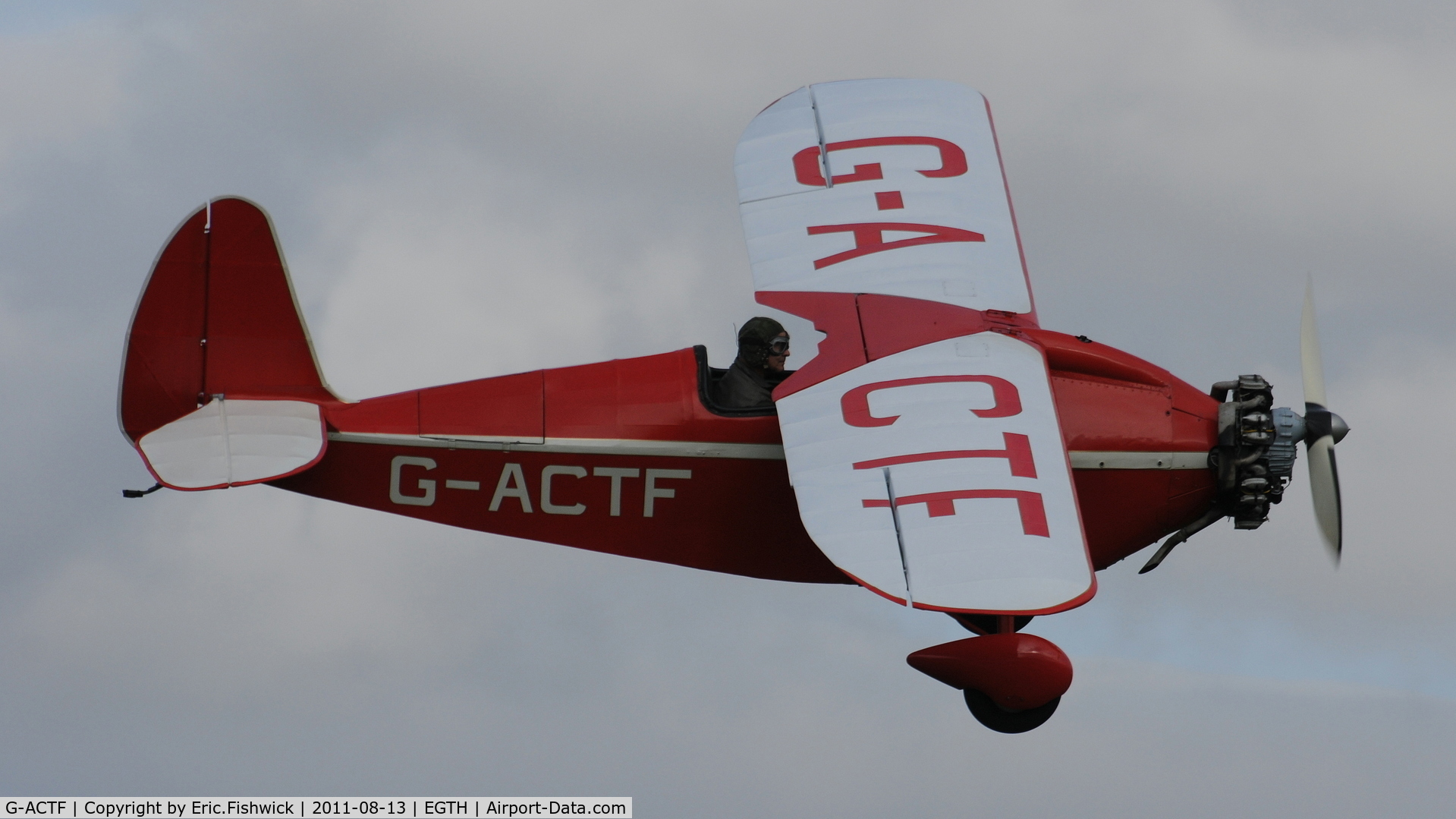 G-ACTF, 1932 Comper CLA-7 Swift C/N S32/9, 42. G-ACTF at Shuttleworth Evening Air Display, August 2011