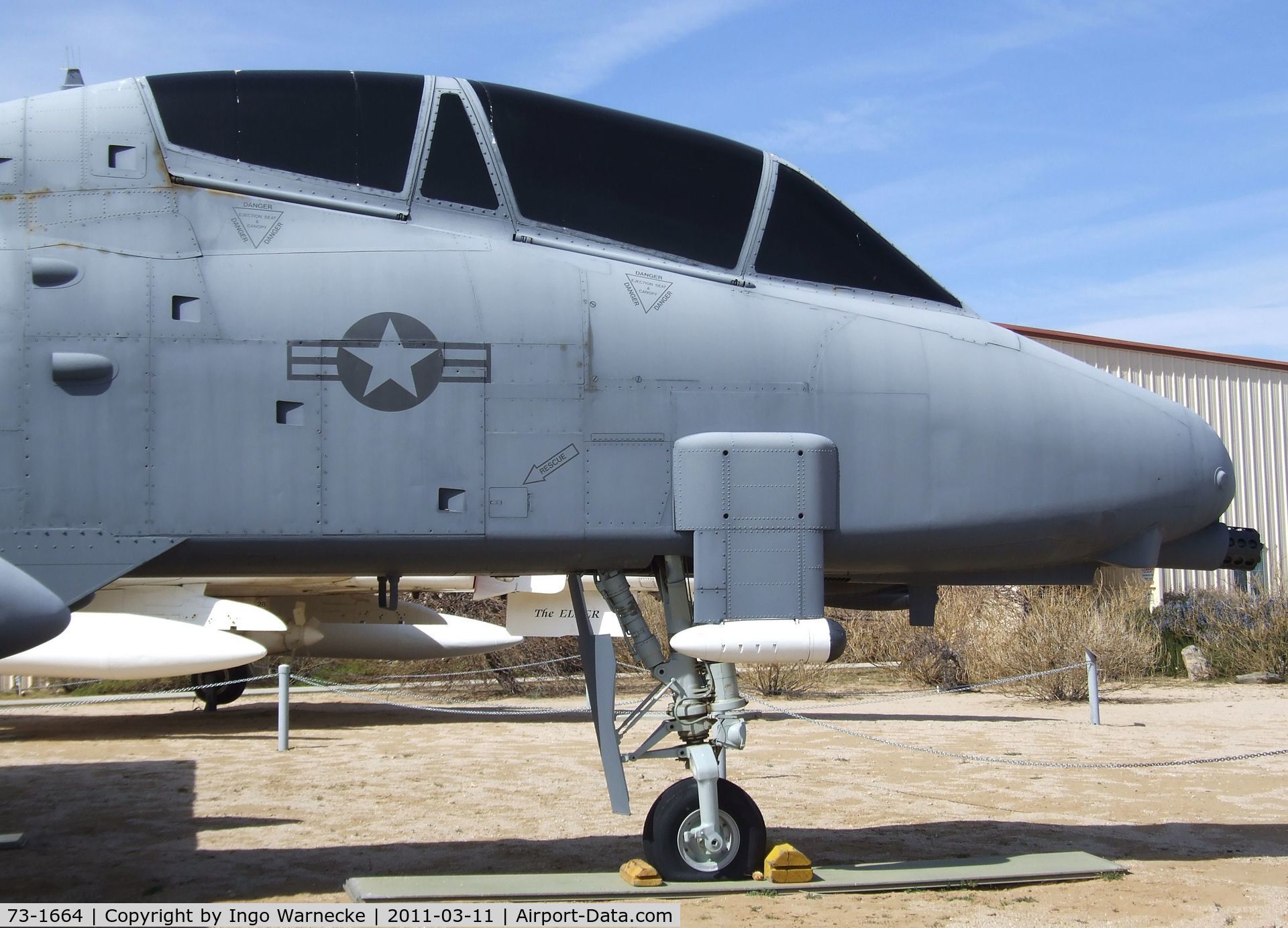 73-1664, Fairchild YA-10B Thunderbolt C/N A10-0001, Fairchild YA-10B at the Air Force Flight Test Center Museum, Edwards AFB CA