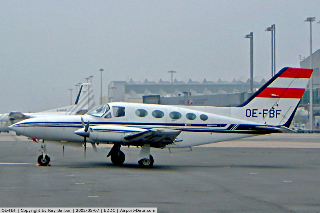 OE-FBF, 1980 Cessna 414A Chancellor Chancellor C/N 414A0415, Cessna 414A Chancellor [414A-0415] Dresden~D 07/05/2002.