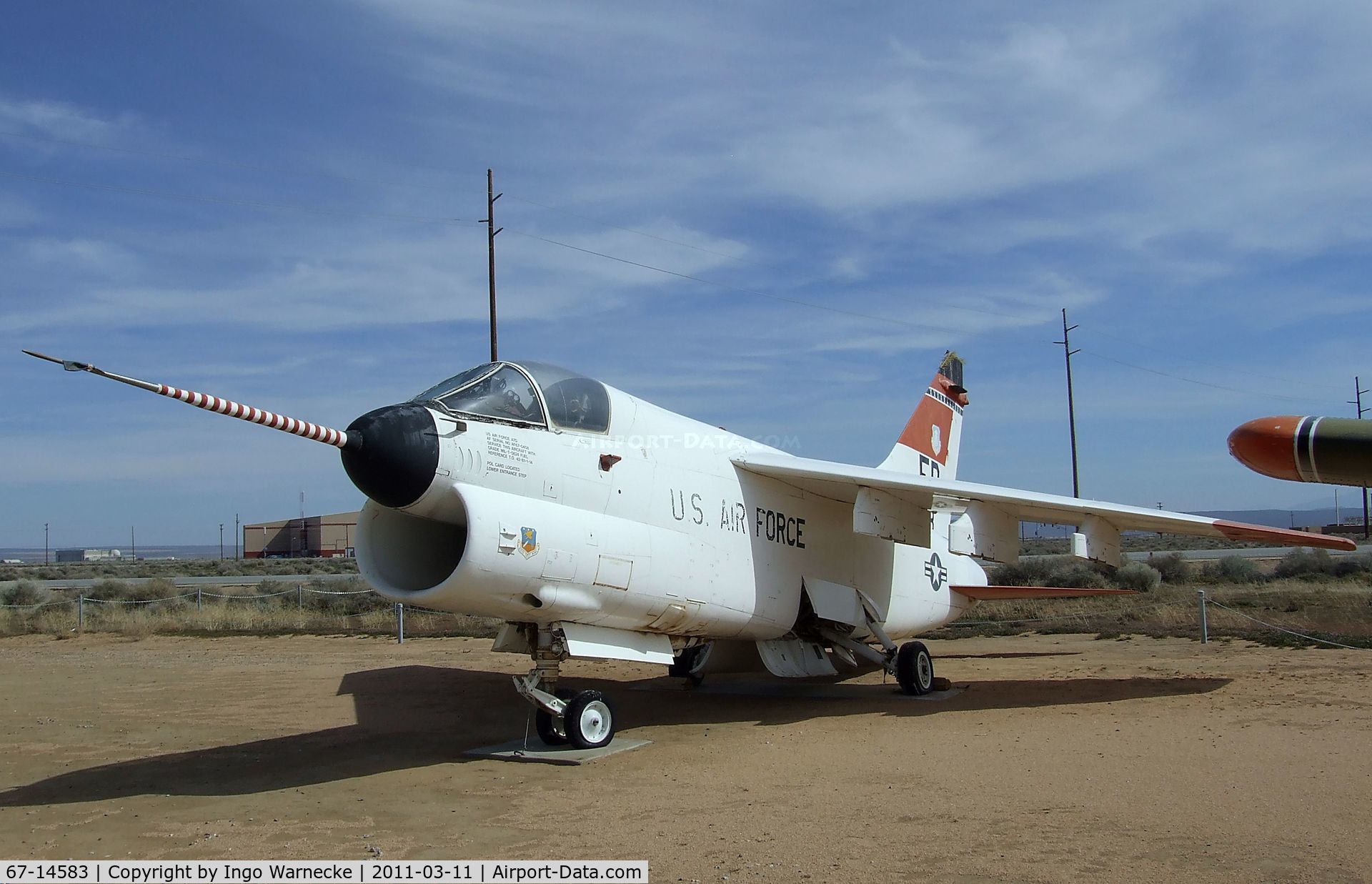 67-14583, LTV YA-7D Corsair II C/N D-002, LTV YA-7D Corsair II at the Air Force Flight Test Center Museum, Edwards AFB CA