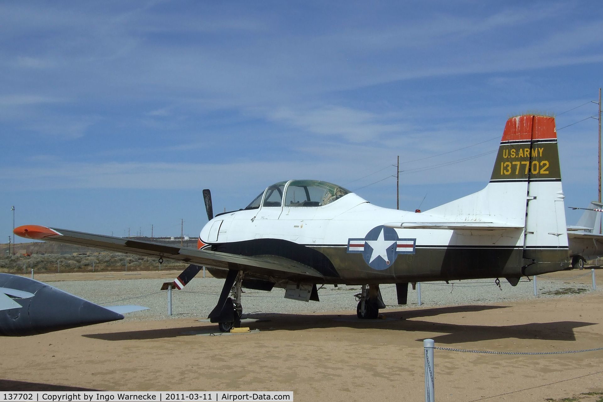 137702, North American T-28B Trojan C/N 200-65, North American T-28B Trojan at the Air Force Flight Test Center Museum, Edwards AFB CA