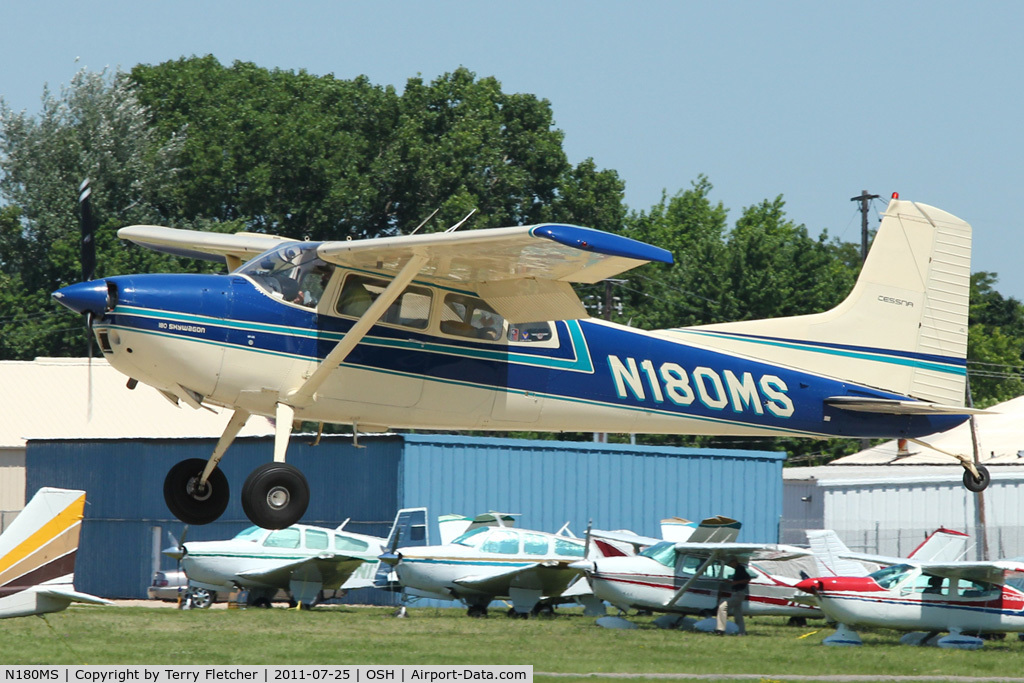 N180MS, 1975 Cessna 180J C/N 18052551, 1975 Cessna 180J, c/n: 18052551 at 2011 Oshkosh