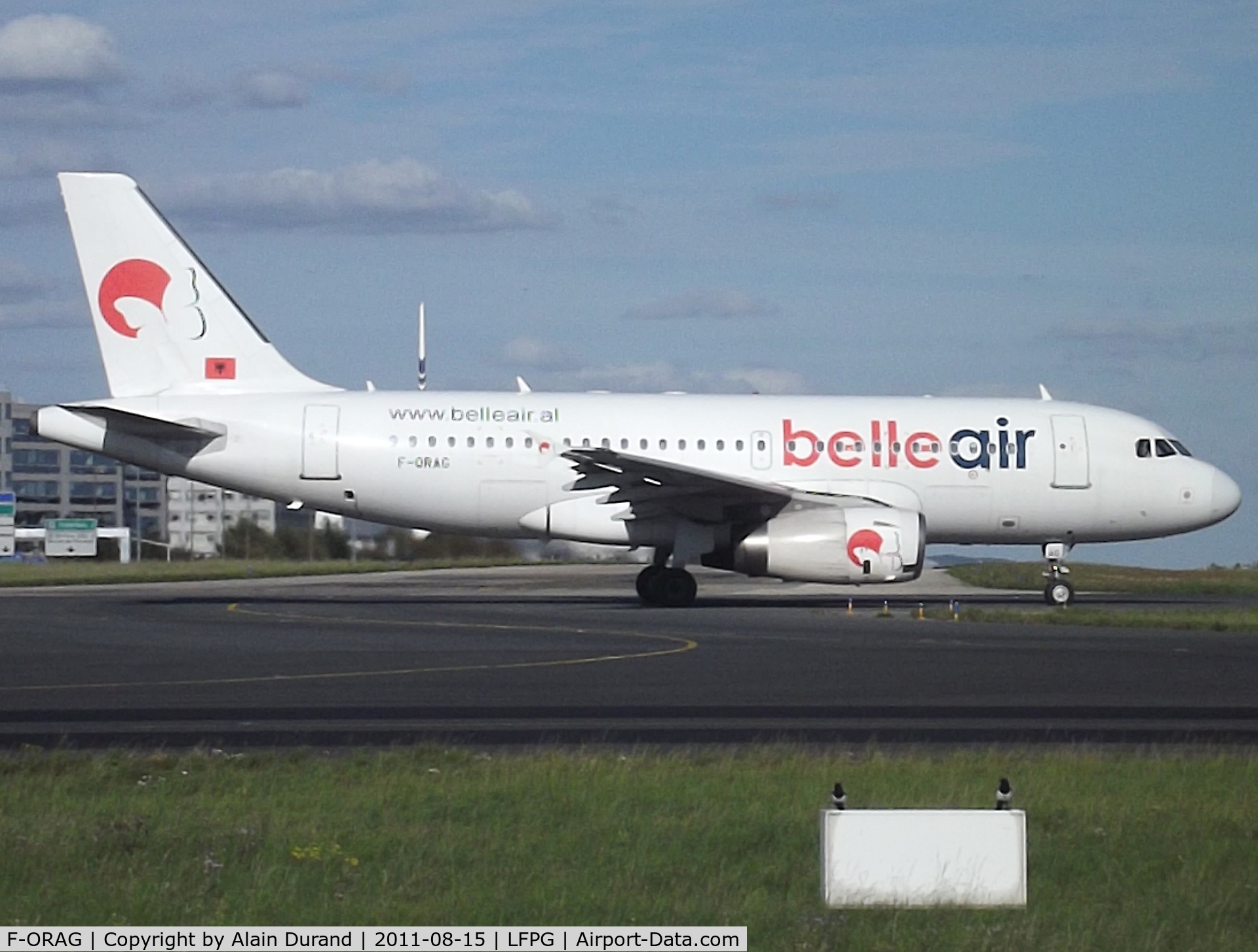 F-ORAG, 1999 Airbus A319-132 C/N 1098, Belle Air of Albania recently added CDG on its route map