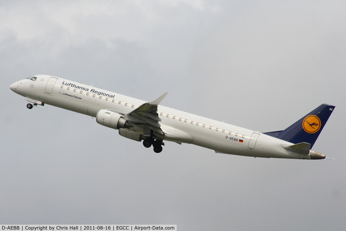 D-AEBB, 2009 Embraer 195LR (ERJ-190-200LR) C/N 19000316, Lufthansa Cityline
