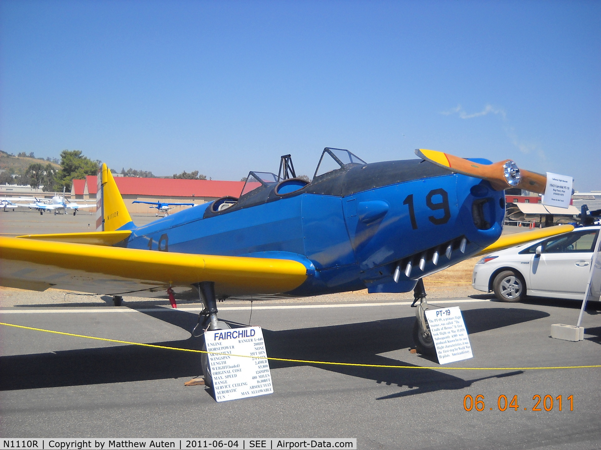 N1110R, 1942 Fairchild M-62A C/N T42-3872, Wings Over Gillespie 2011