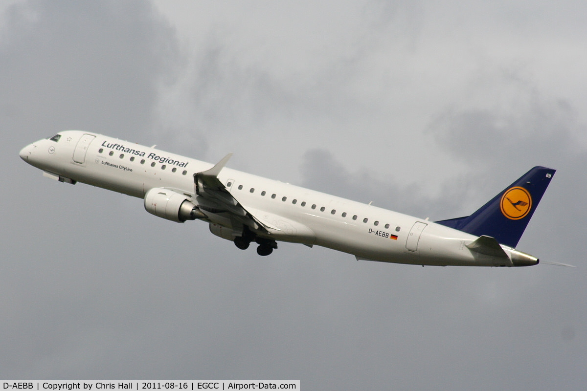 D-AEBB, 2009 Embraer 195LR (ERJ-190-200LR) C/N 19000316, Lufthansa Cityline