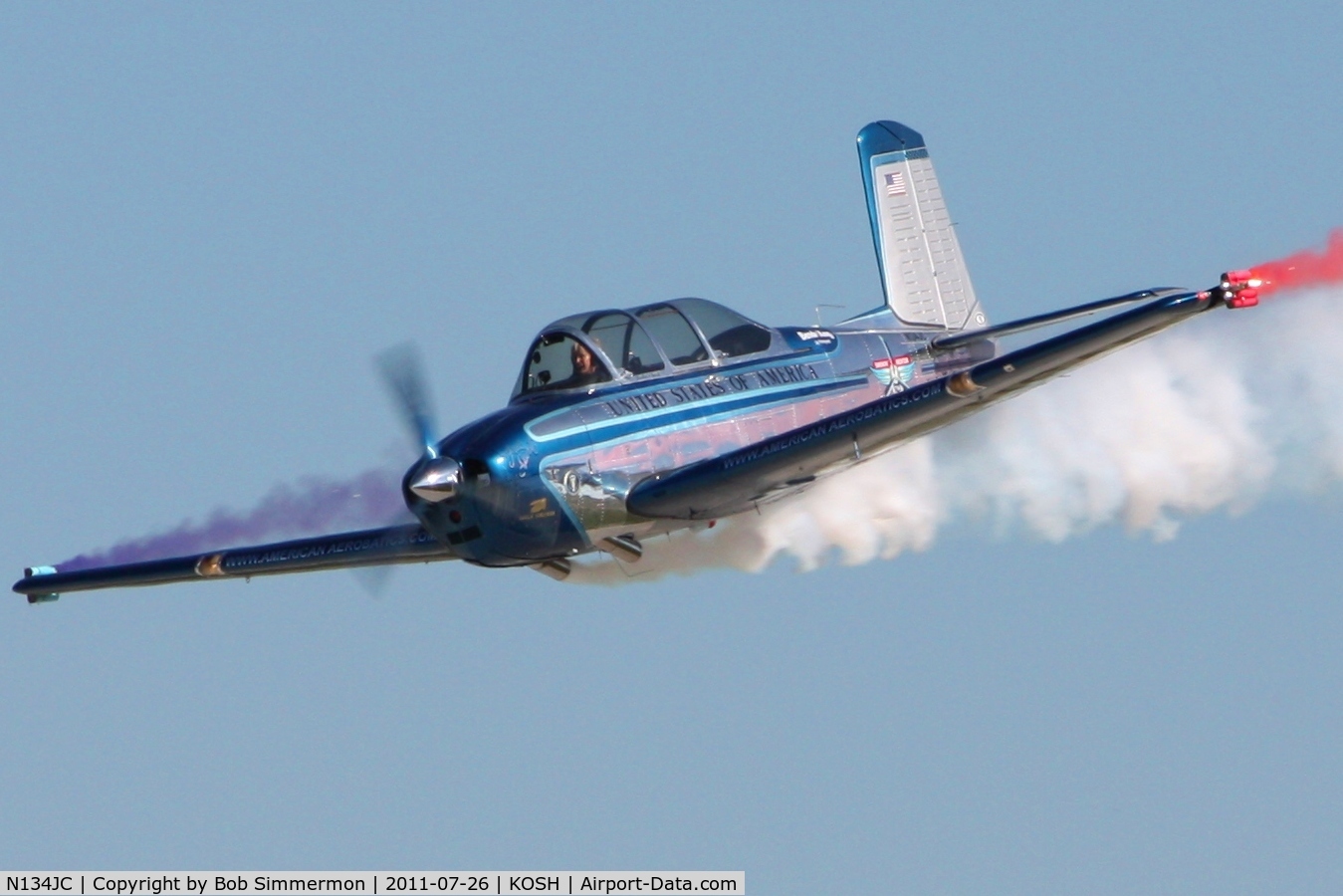 N134JC, 1955 Beech T-34-A (A45) Mentor C/N G-812, Performing at Airventure 2011