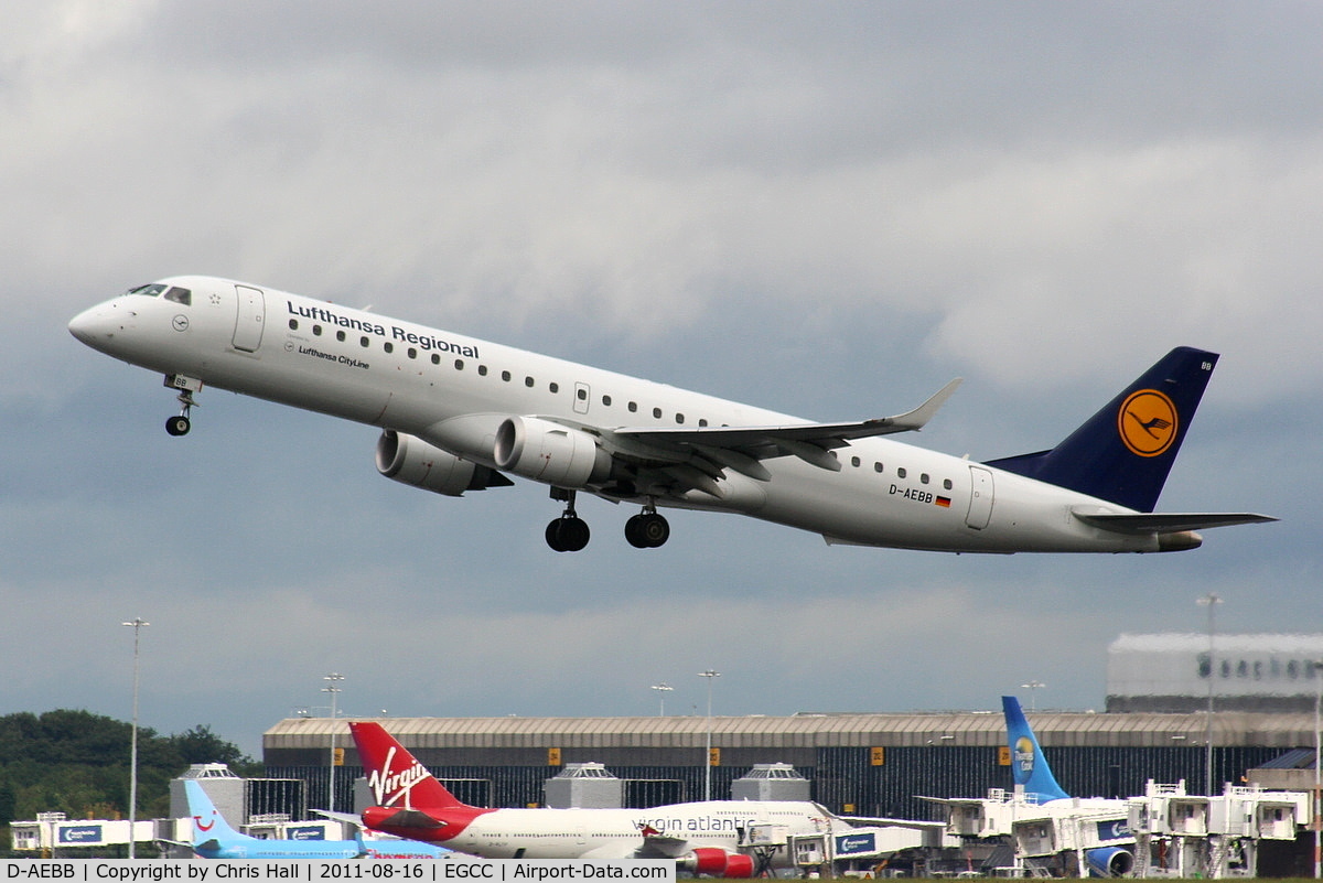 D-AEBB, 2009 Embraer 195LR (ERJ-190-200LR) C/N 19000316, Lufthansa Cityline