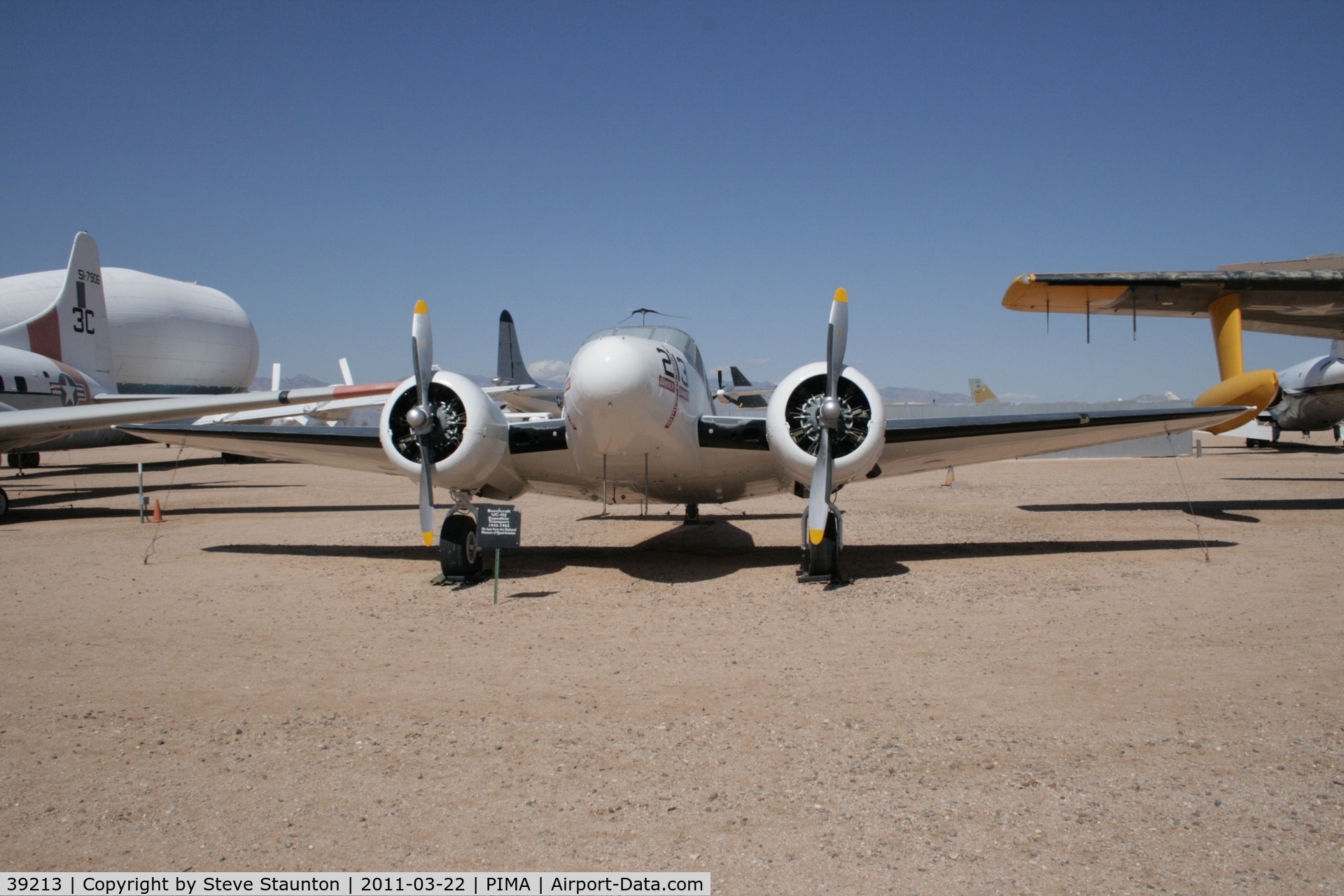 39213, Beech UC-45J Expeditor C/N 4297, Taken at Pima Air and Space Museum, in March 2011 whilst on an Aeroprint Aviation tour