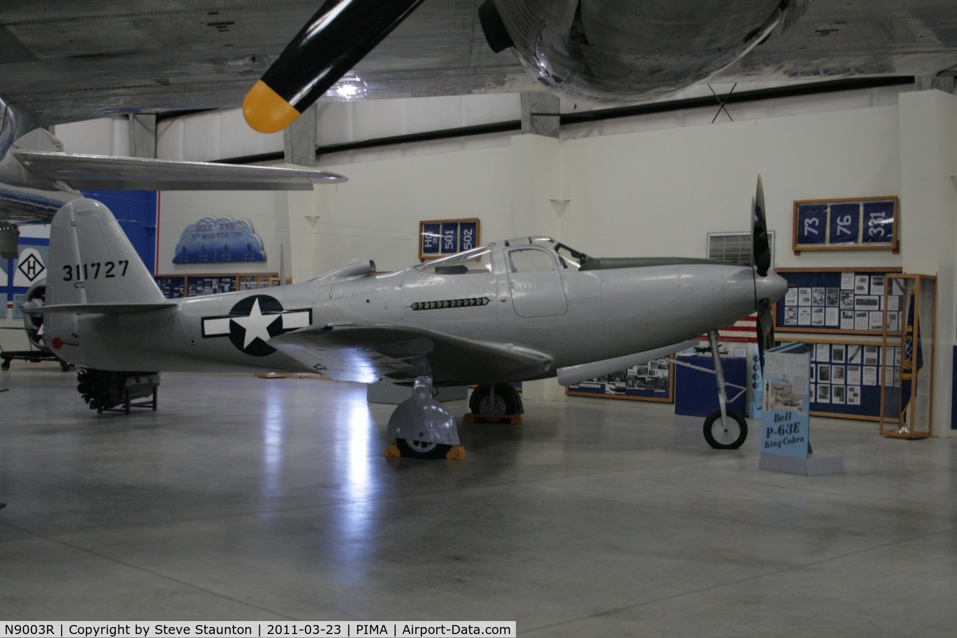 N9003R, 1943 Bell P-63E-1-BE Kingcobra C/N 4311727 (400 FAHo), Taken at Pima Air and Space Museum, in March 2011 whilst on an Aeroprint Aviation tour