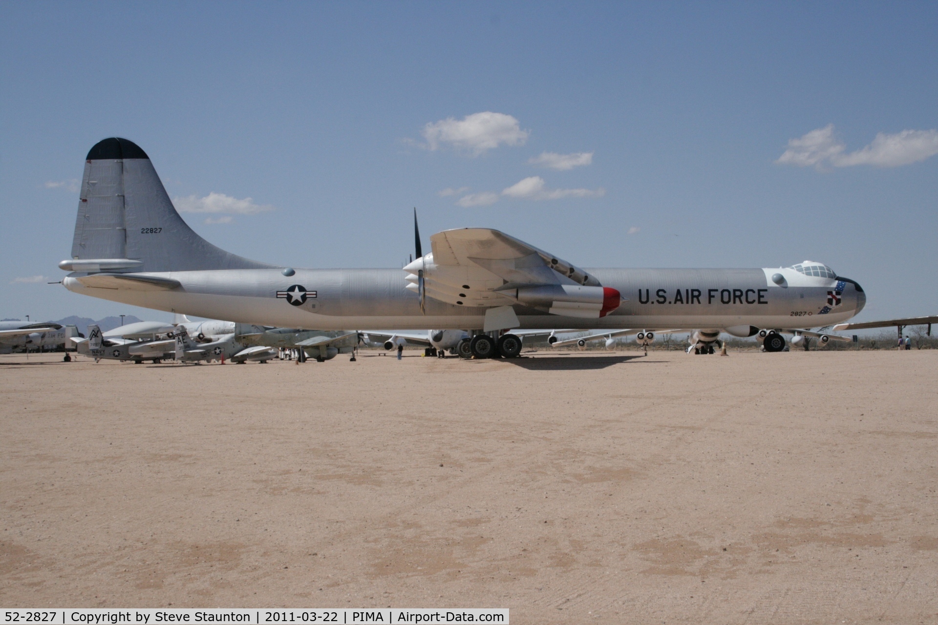 52-2827, 1952 Convair B-36J-10-CF Peacemaker C/N 383, Taken at Pima Air and Space Museum, in March 2011 whilst on an Aeroprint Aviation tour