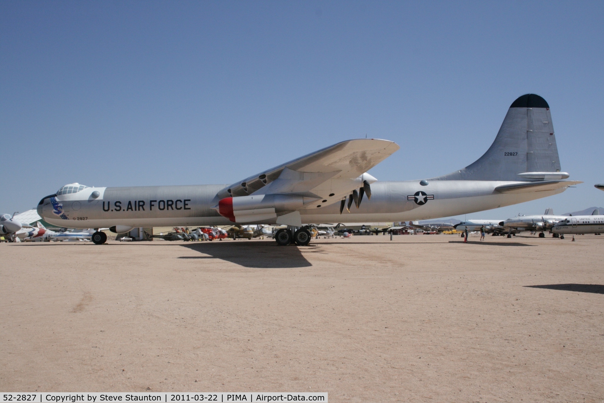52-2827, 1952 Convair B-36J-10-CF Peacemaker C/N 383, Taken at Pima Air and Space Museum, in March 2011 whilst on an Aeroprint Aviation tour