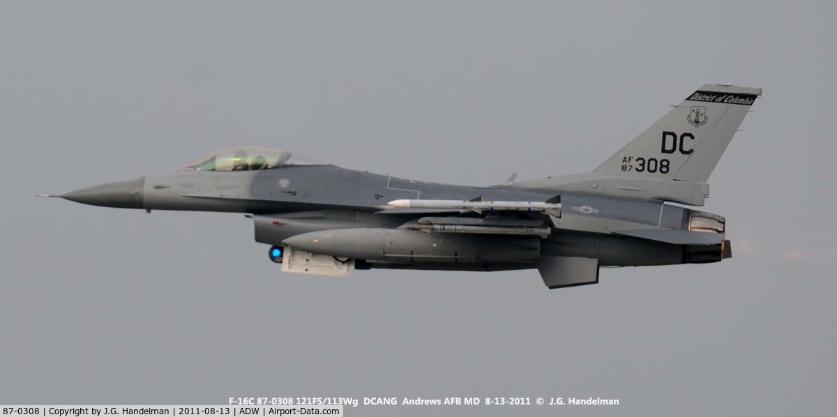 87-0308, 1987 General Dynamics F-16C Fighting Falcon C/N 5C-569, taxiing