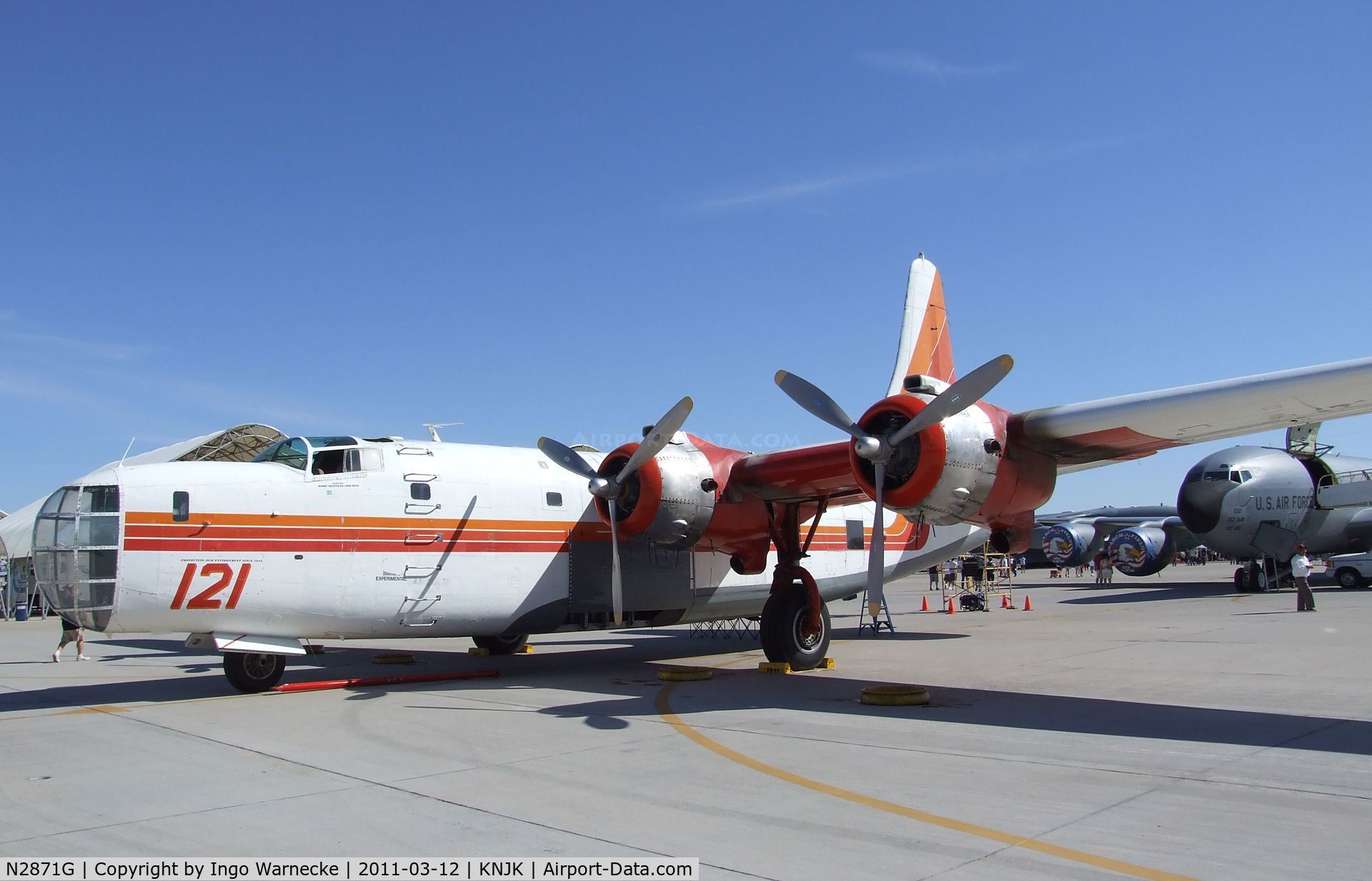 N2871G, Consolidated Vultee P4Y-2 Privateer C/N 66302, Consolidated PB4Y-2 Privateer (converted to water bomber) at the 2011 airshow at El Centro NAS, CA