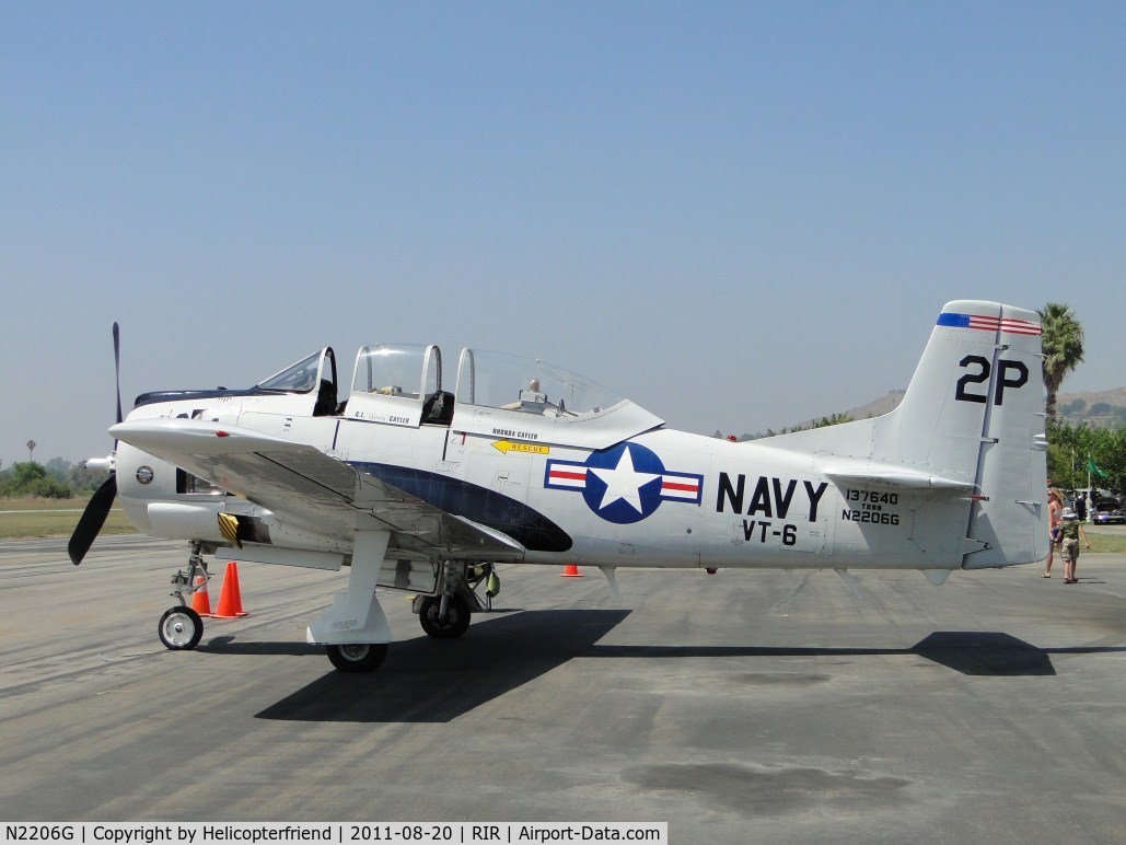 N2206G, 1953 North American T-28B Trojan C/N 200-3 (137640), Parked in the area north of the runway