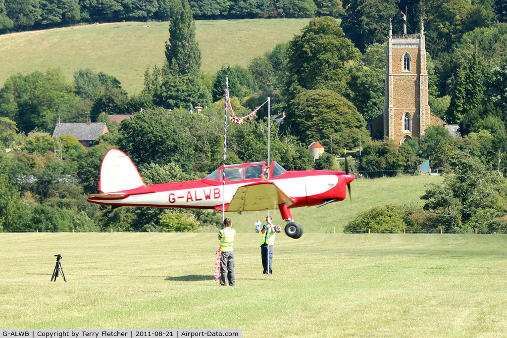 G-ALWB, 1950 De Havilland DHC-1 Chipmunk 22A C/N C1/0100, Guest at the 80th Anniversary De Havilland Moth Club International Rally at Belvoir Castle , United Kingdom  - doing the Limbo as part of the Flying Circus