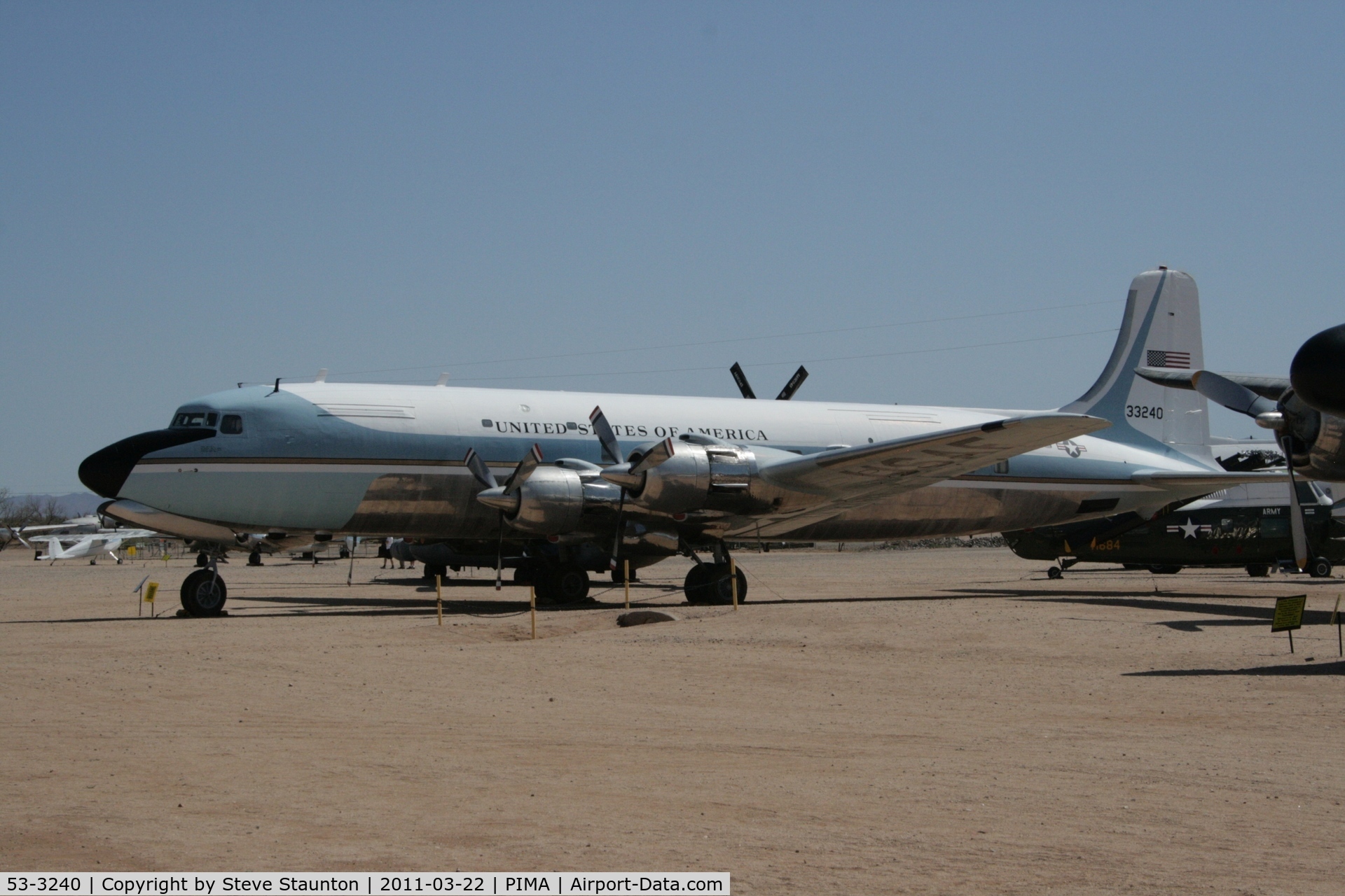 53-3240, 1954 Douglas VC-118A Liftmaster C/N 44611, Taken at Pima Air and Space Museum, in March 2011 whilst on an Aeroprint Aviation tour