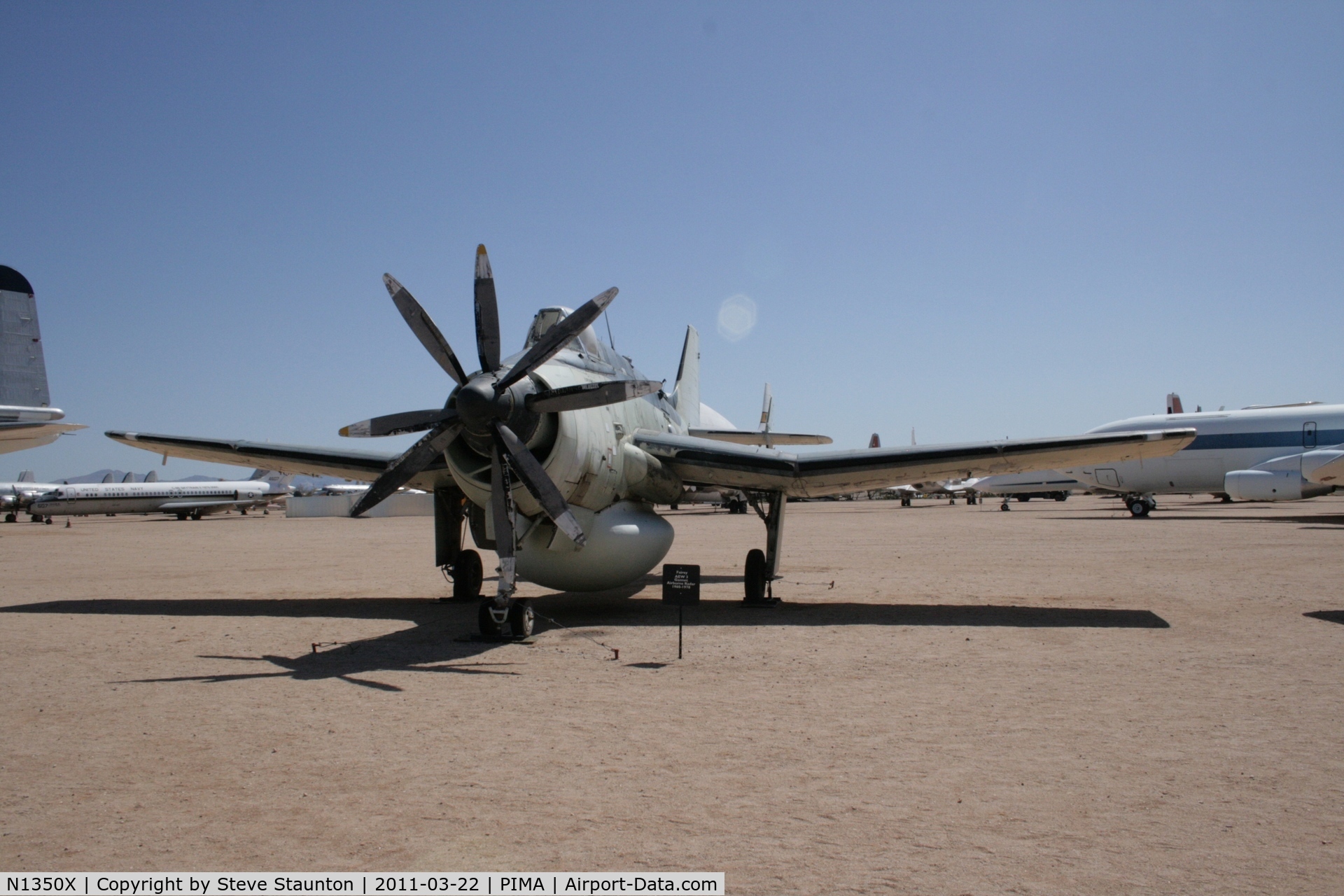 N1350X, 1960 Fairey Gannet AEW.3 C/N F9451, Taken at Pima Air and Space Museum, in March 2011 whilst on an Aeroprint Aviation tour