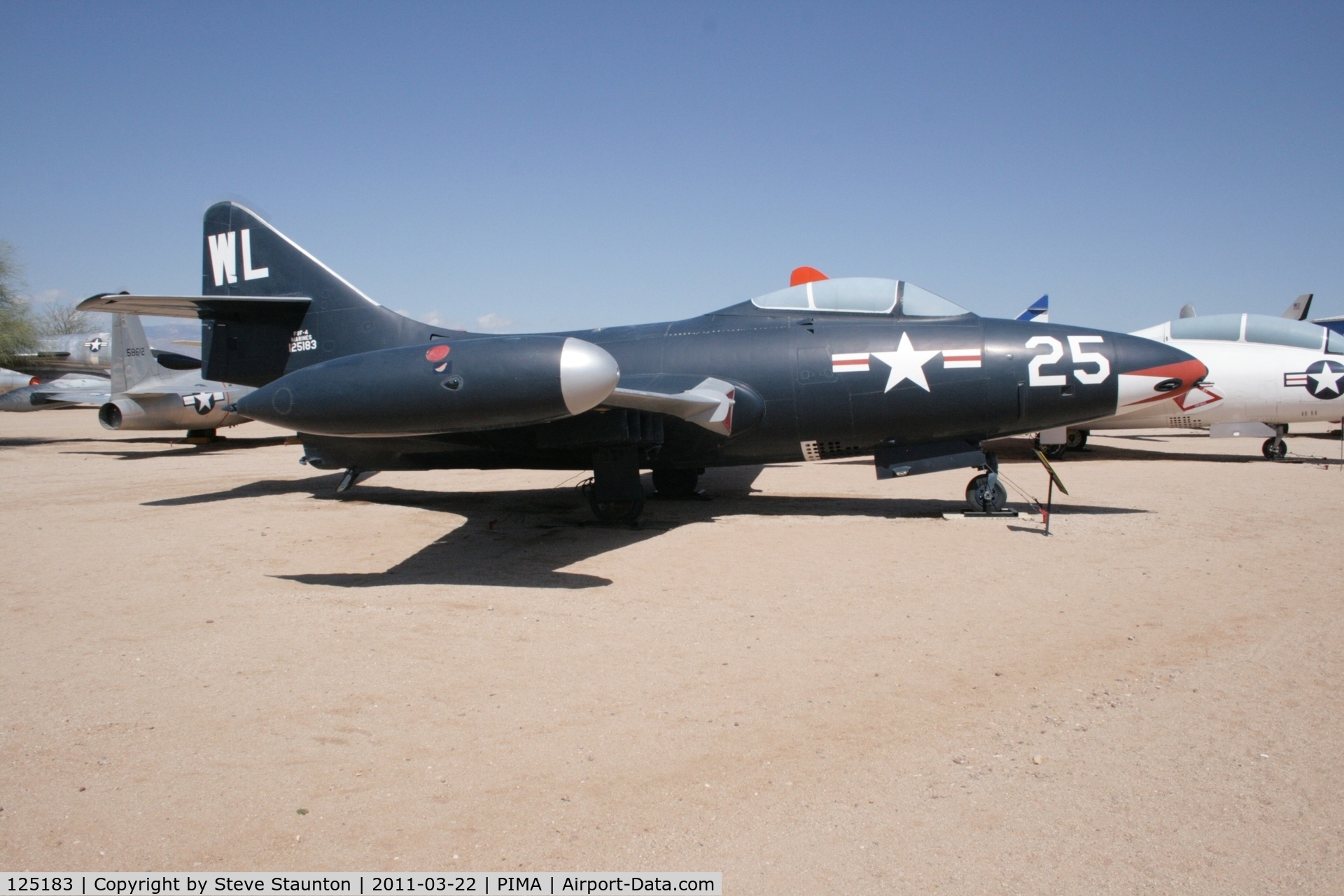 125183, Grumman F9F-5 Panther C/N Not found 125183, Taken at Pima Air and Space Museum, in March 2011 whilst on an Aeroprint Aviation tour