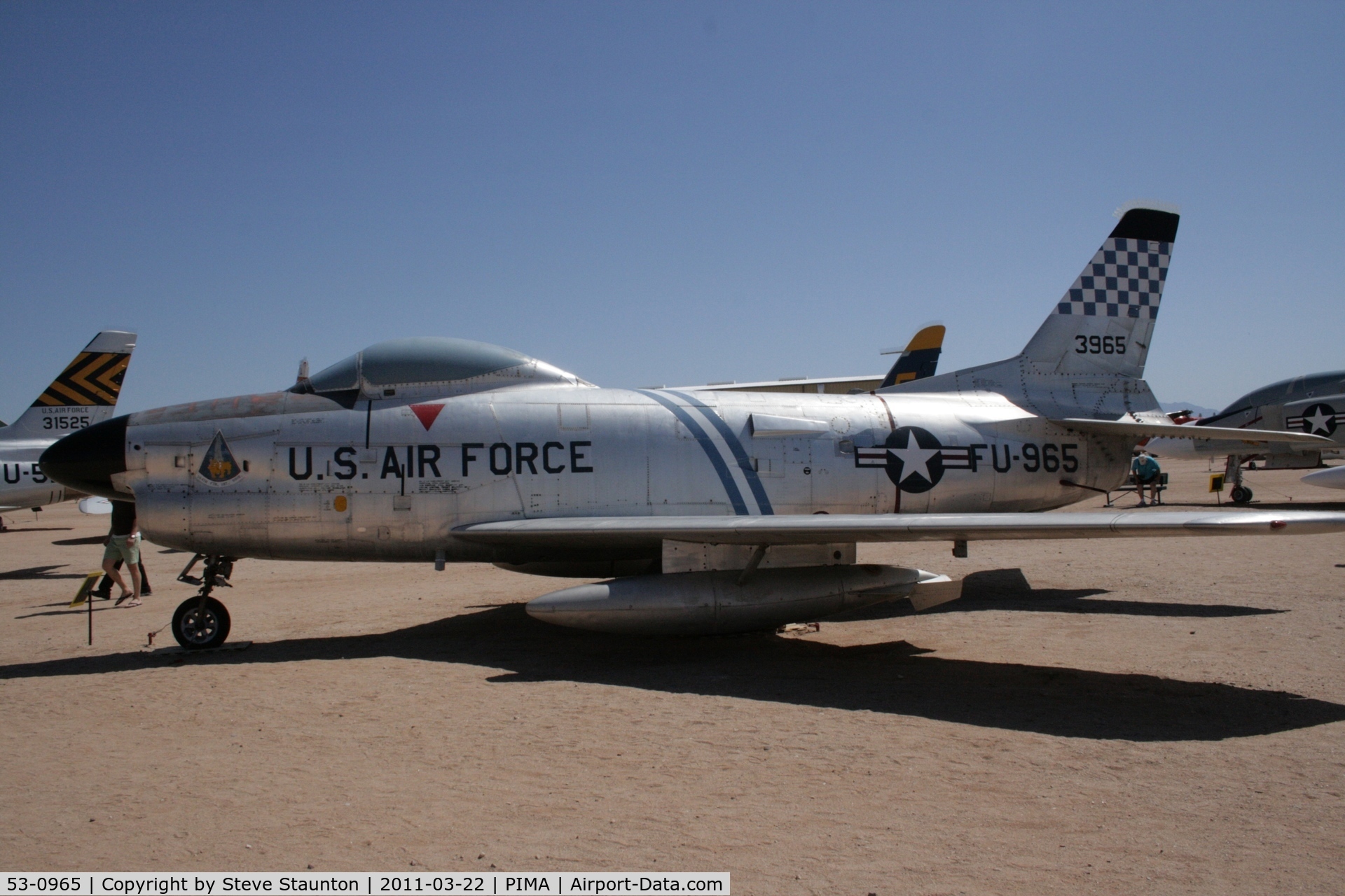 53-0965, 1953 North American F-86L Sabre C/N 201-409, Taken at Pima Air and Space Museum, in March 2011 whilst on an Aeroprint Aviation tour