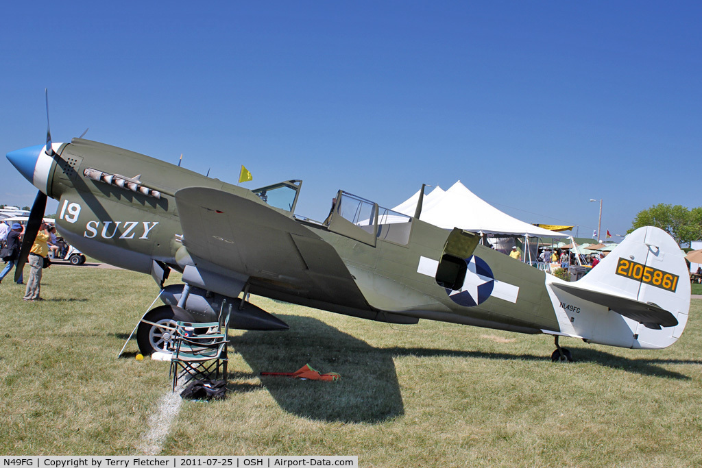 N49FG, 1943 Curtiss P-40N Warhawk C/N 29623, 1943 Curtiss Wright P-40N-5, c/n: 42-105861
at 2011 Oshkosh