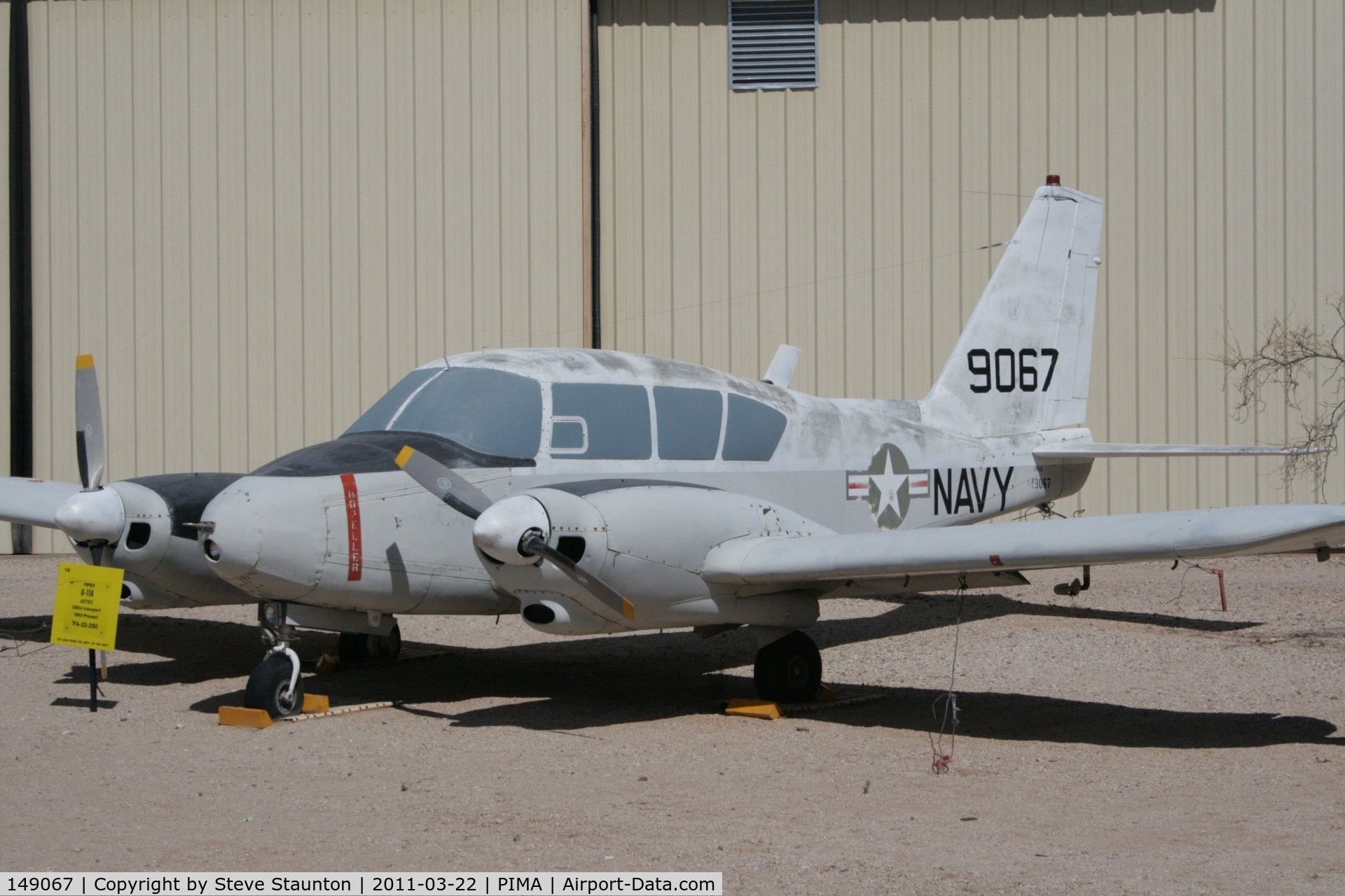149067, Piper U-11A Aztec (UO-1/PA-23-250) C/N 27-357, Taken at Pima Air and Space Museum, in March 2011 whilst on an Aeroprint Aviation tour