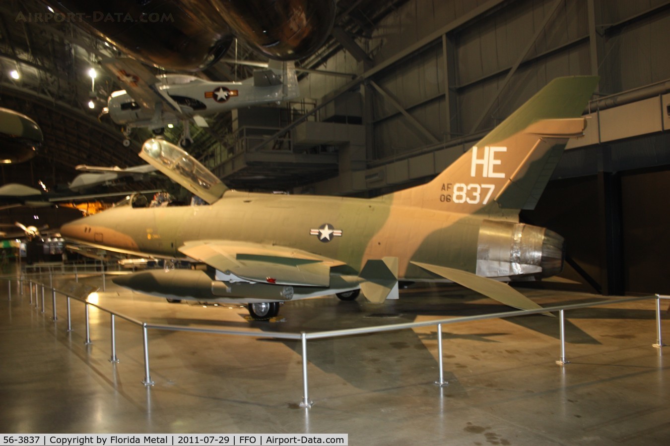 56-3837, 1958 North American F-100F Super Sabre C/N 243-113, F-100F