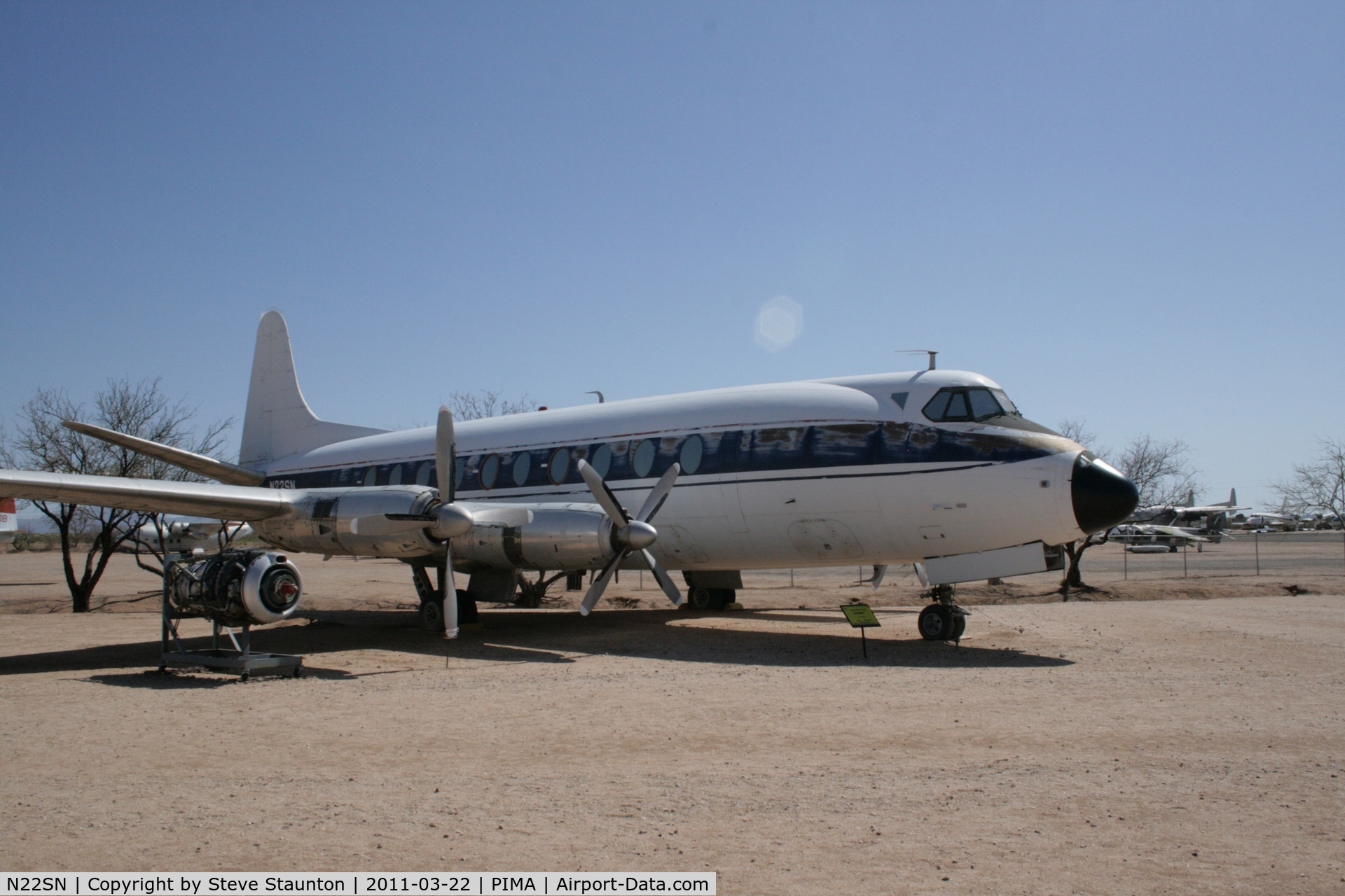 N22SN, 1954 Vickers Viscount 724 C/N 40, Taken at Pima Air and Space Museum, in March 2011 whilst on an Aeroprint Aviation tour