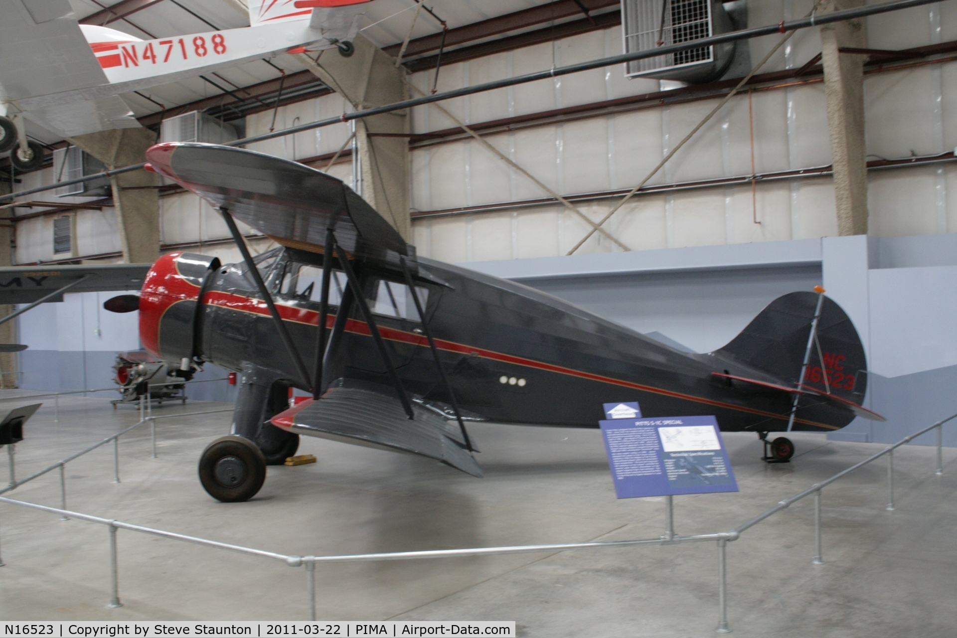 N16523, 1936 Waco ZKS-6 C/N 4512, Taken at Pima Air and Space Museum, in March 2011 whilst on an Aeroprint Aviation tour