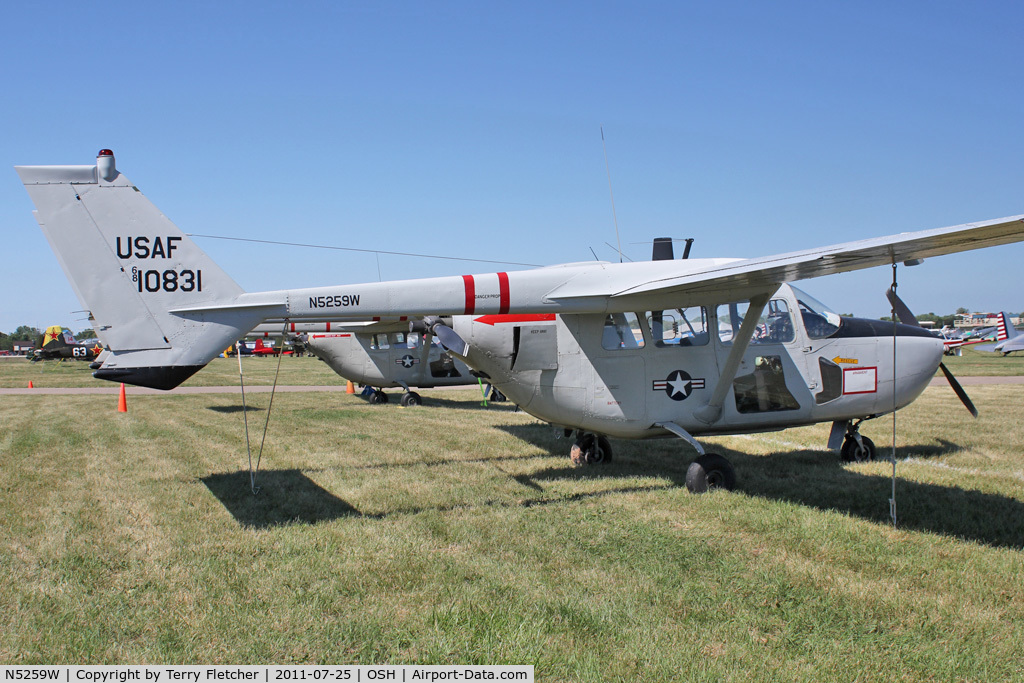 N5259W, 1968 Cessna M337B (O-2A) Super Skymaster C/N 337M-0196 (68-10831), Cessna M337B, c/n: 337MO196
es USAF 68-10831 at 2011 Oshkosh