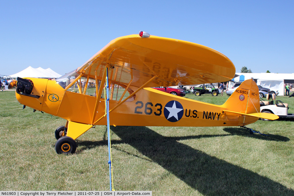 N61903, 1942 Piper J3C-65 Cub Cub C/N 8263, 1942 Piper J3C-65, c/n: 8263 at 2011 Oshkosh