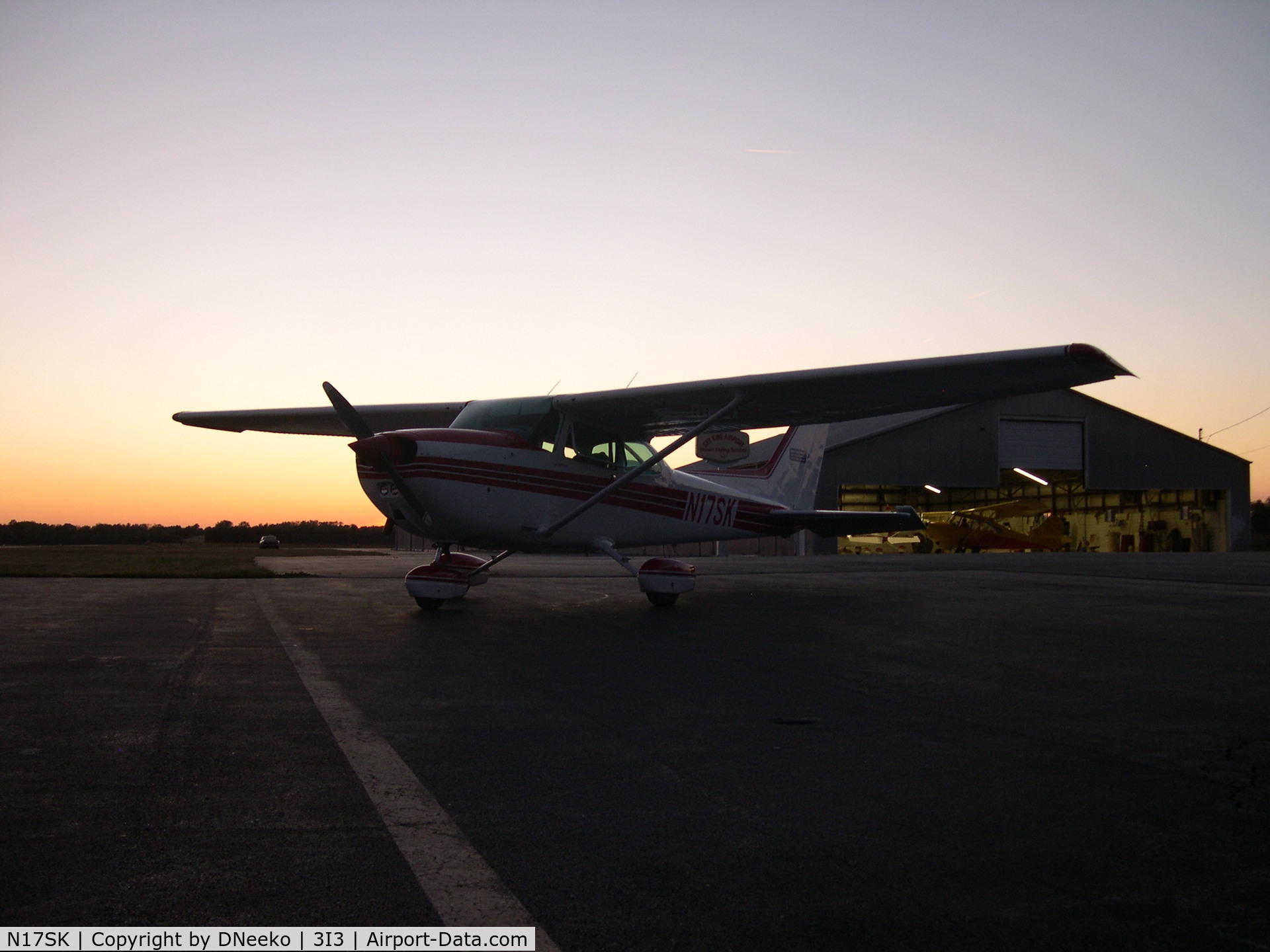 N17SK, 1980 Cessna 172N C/N 17273809, on the ramp, waiting to be put away for the night