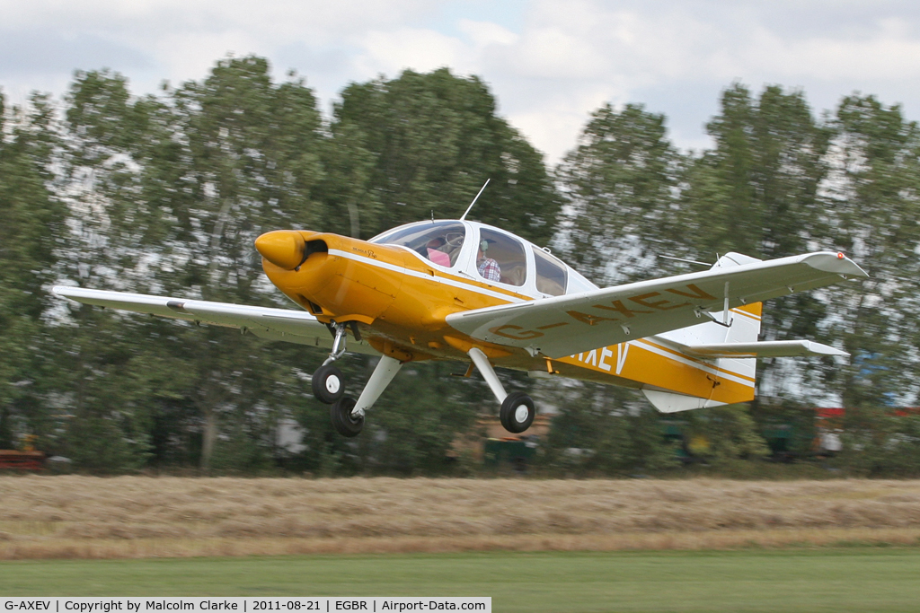 G-AXEV, 1969 Beagle B-121 Pup Series 2 (Pup 150) C/N B121-070, Beagle B-121 Pup 150 at Breighton Airfield's Summer Fly-In, August 2011.