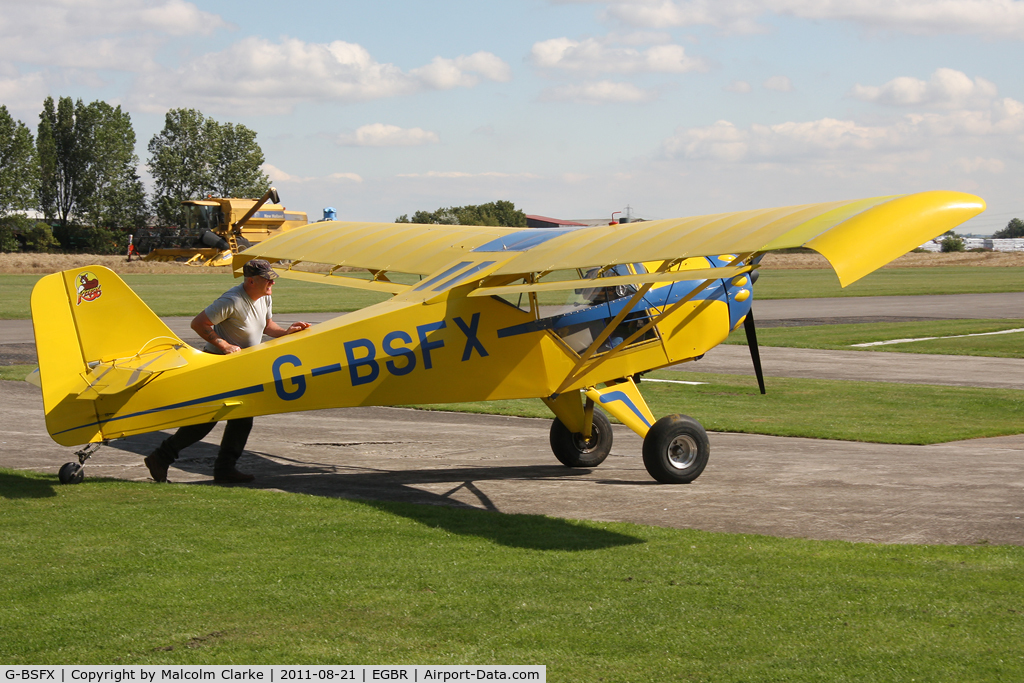 G-BSFX, 1990 Denney Kitfox Mk2 C/N PFA 172-11723, Denney Kitfox Mk2 at Breighton Airfield's Summer Fly-In, August 2011.