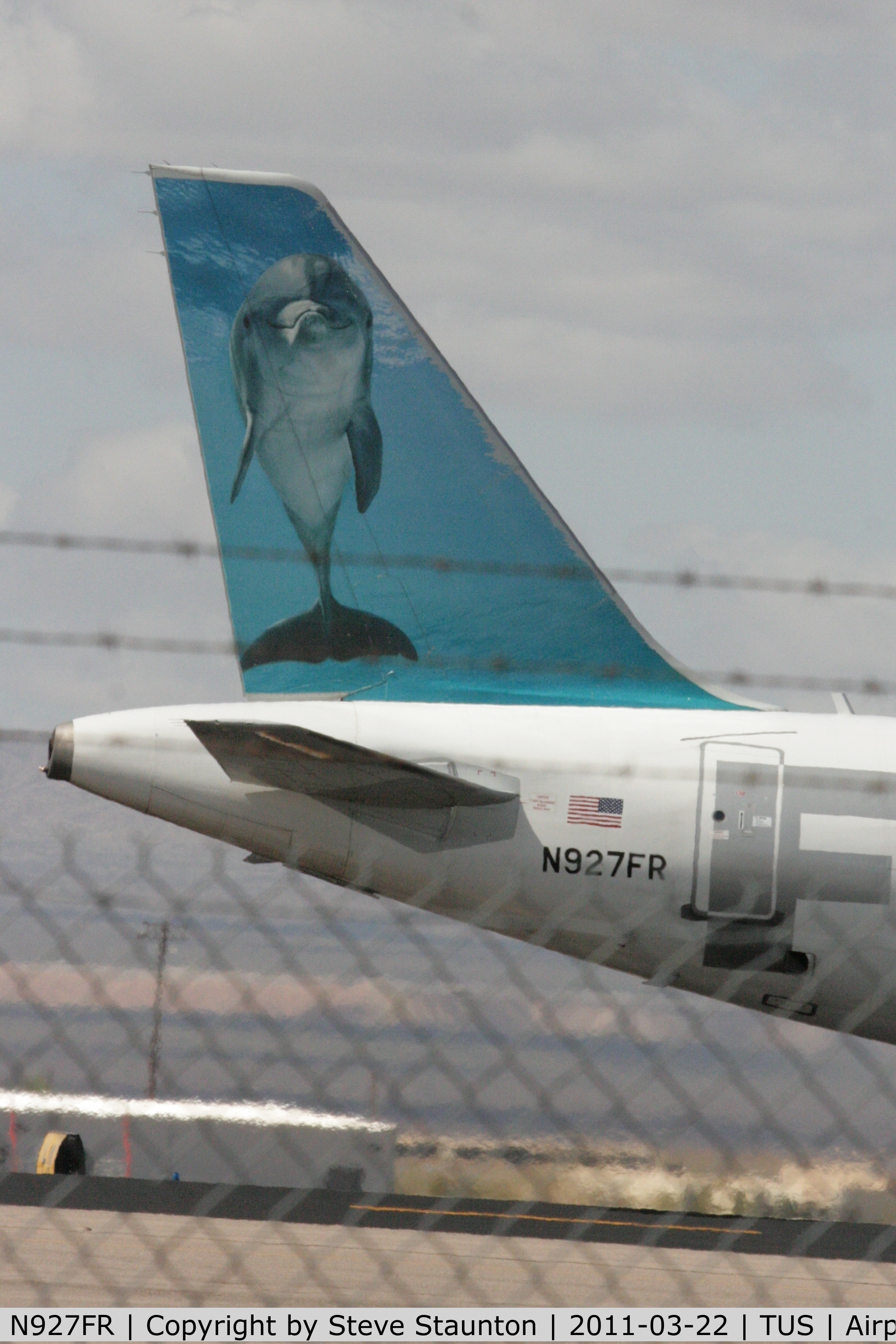 N927FR, 2004 Airbus A319-111 C/N 2209, Taken at Tucson International Airport, in March 2011 whilst on an Aeroprint Aviation tour