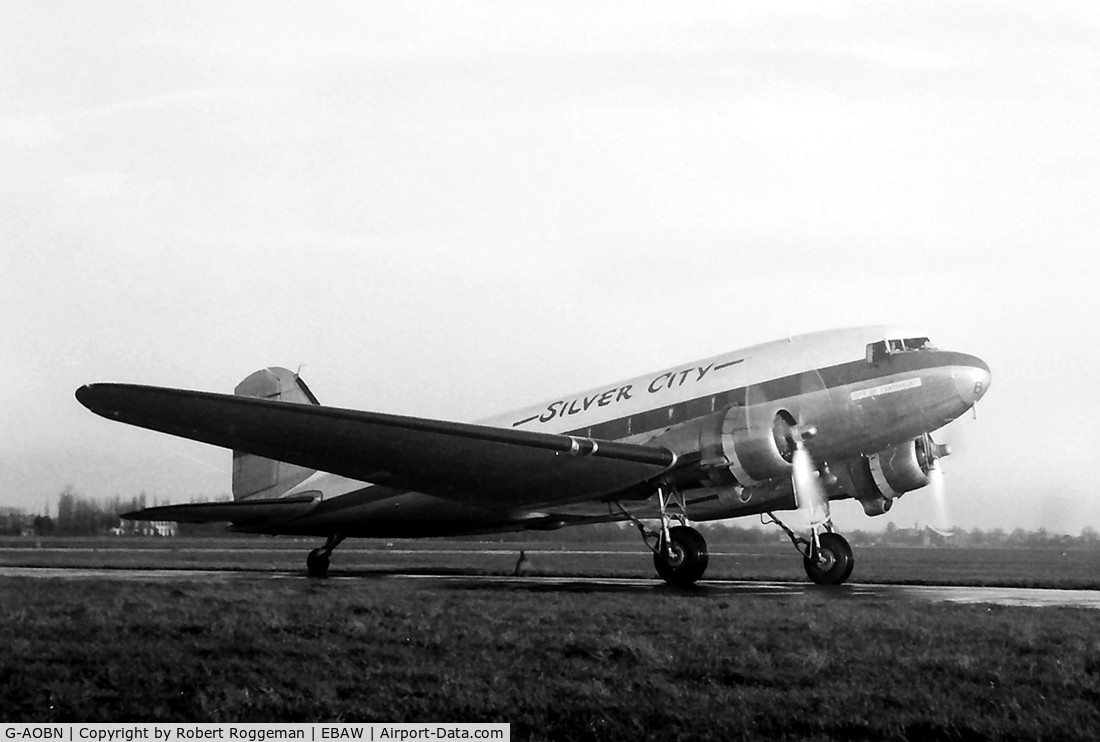 G-AOBN, 1943 Douglas DC-3A (C-53D) C/N 11711, Late 1950's.SILVER CITY named CITY OF CANTERBURY.