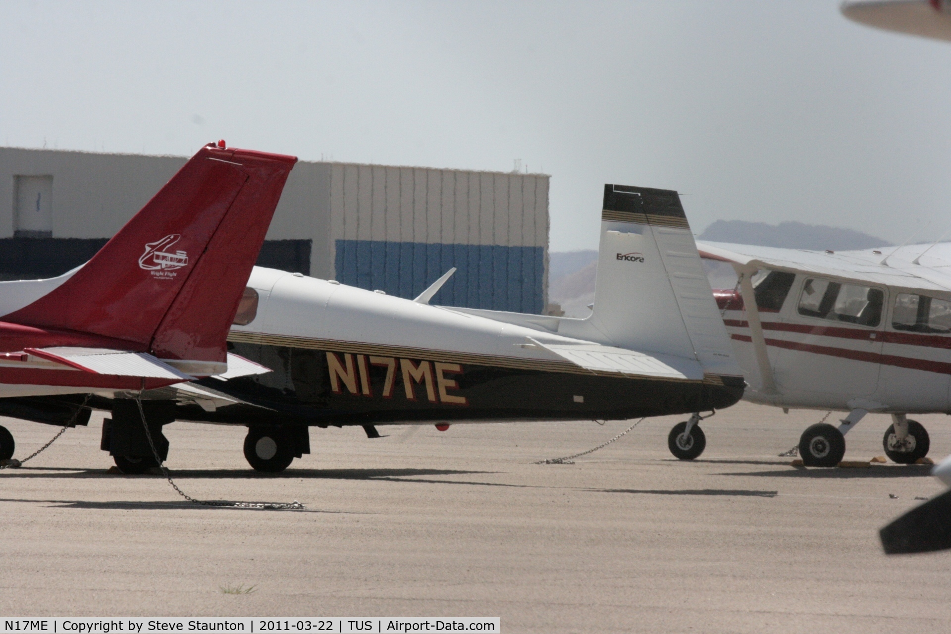 N17ME, 1997 Mooney M20K C/N 25-2006, Taken at Tucson International Airport, in March 2011 whilst on an Aeroprint Aviation tour