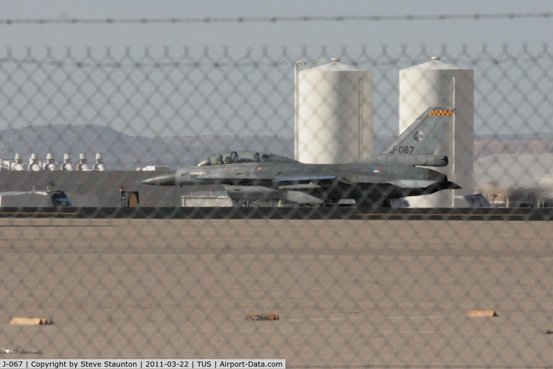 J-067, General Dynamics F-16BM C/N F-16BM Fighting Falcon, Taken at Tucson International Airport, in March 2011 whilst on an Aeroprint Aviation tour