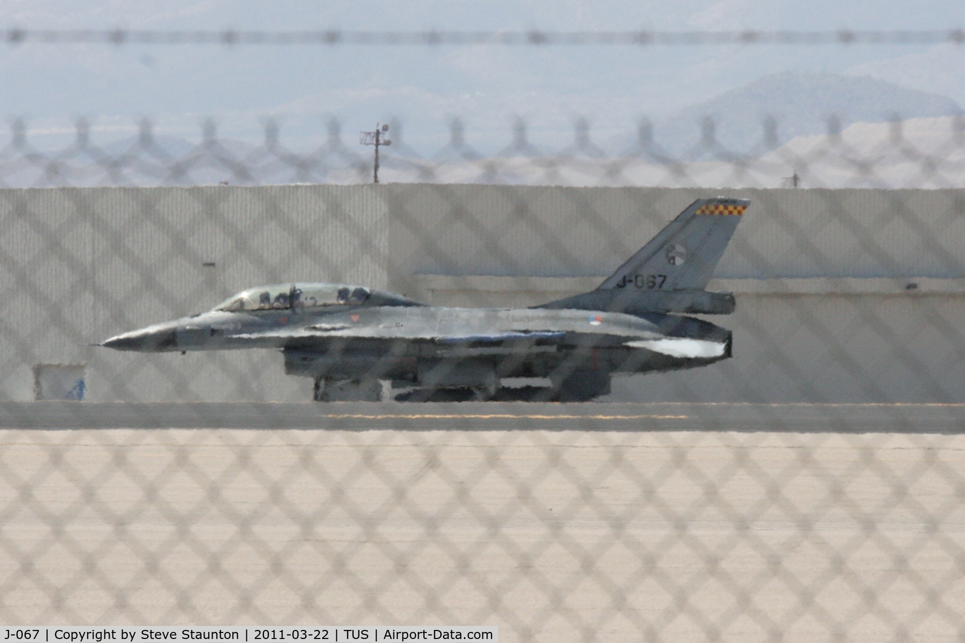 J-067, General Dynamics F-16BM C/N F-16BM Fighting Falcon, Taken at Tucson International Airport, in March 2011 whilst on an Aeroprint Aviation tour