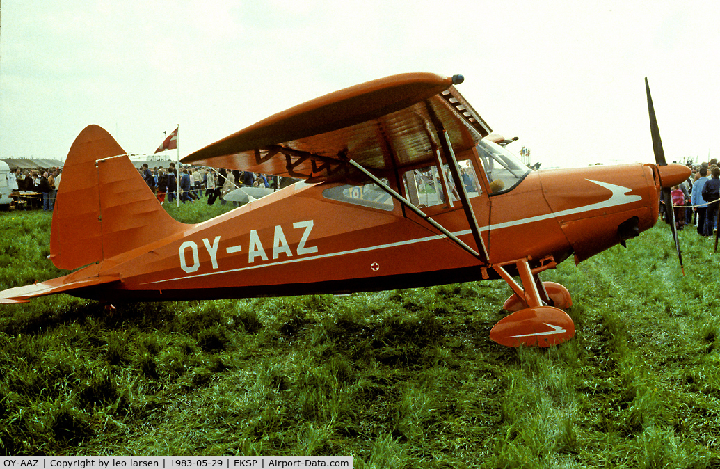OY-AAZ, 1947 SAI KZ VII Laerke C/N 165, Air Base Skrydstrup 29.5.83