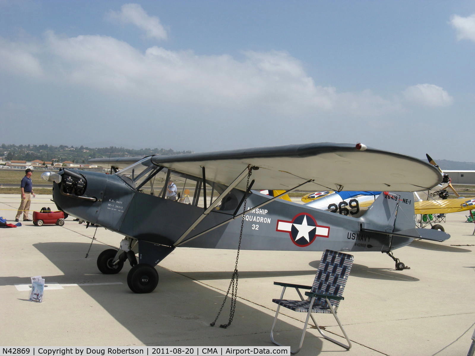 N42869, 1945 Piper J3C-65 Cub Cub C/N 15196, 1945 Piper J3C-65 CUB as Navy NE-1, Continental A&C 65 65 Hp