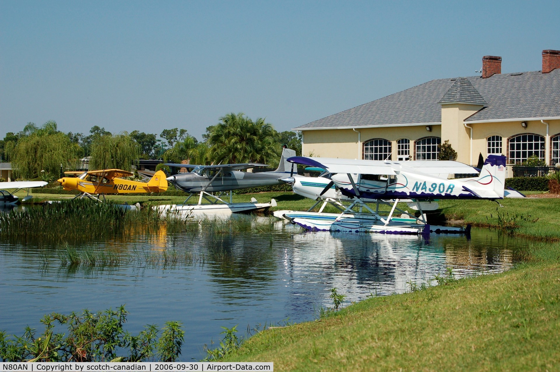 N80AN, 1980 Piper PA-18-150 Super Cub C/N 18-8109003, Float Planes at Lake Ashton Golf Club, Lake Wales, FL