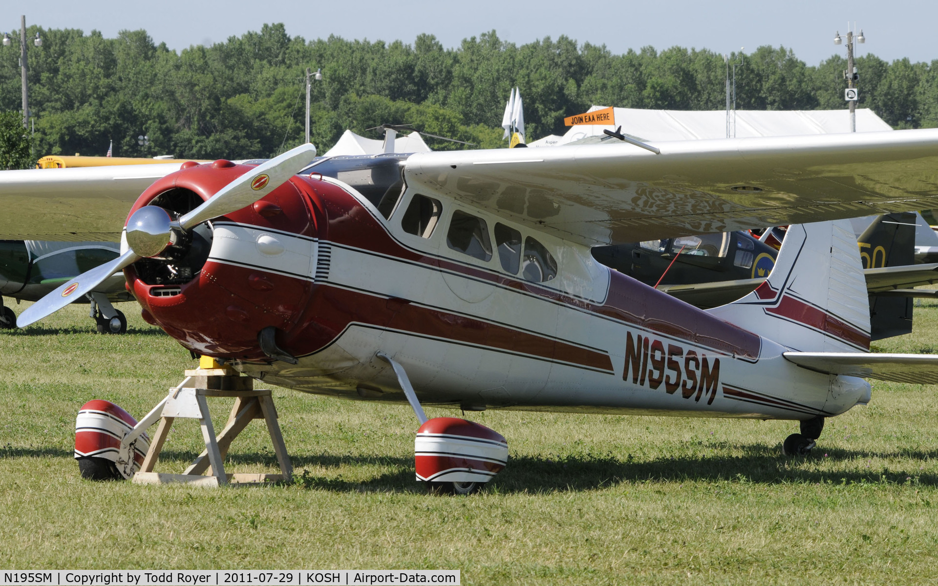 N195SM, 1949 Cessna 195 C/N 7806, AIRVENTURE 2011