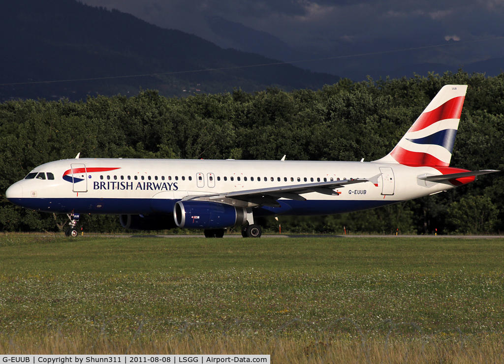 G-EUUB, 2002 Airbus A320-232 C/N 1689, Landing rwy 23