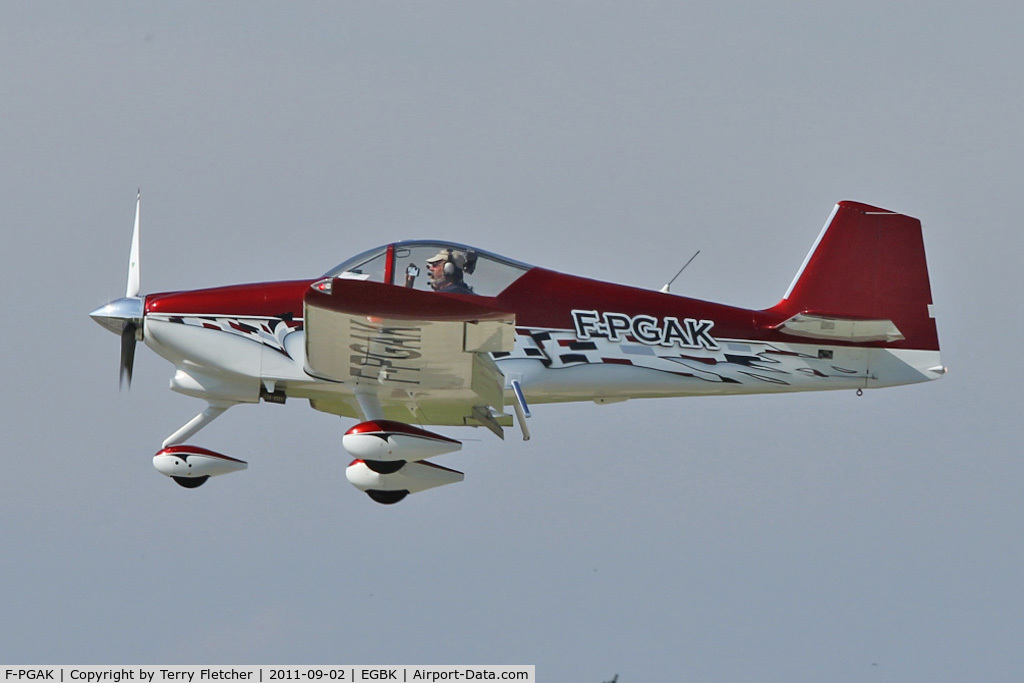 F-PGAK, Vans RV-6A C/N 24408, French visitor to 2011 LAA Rally